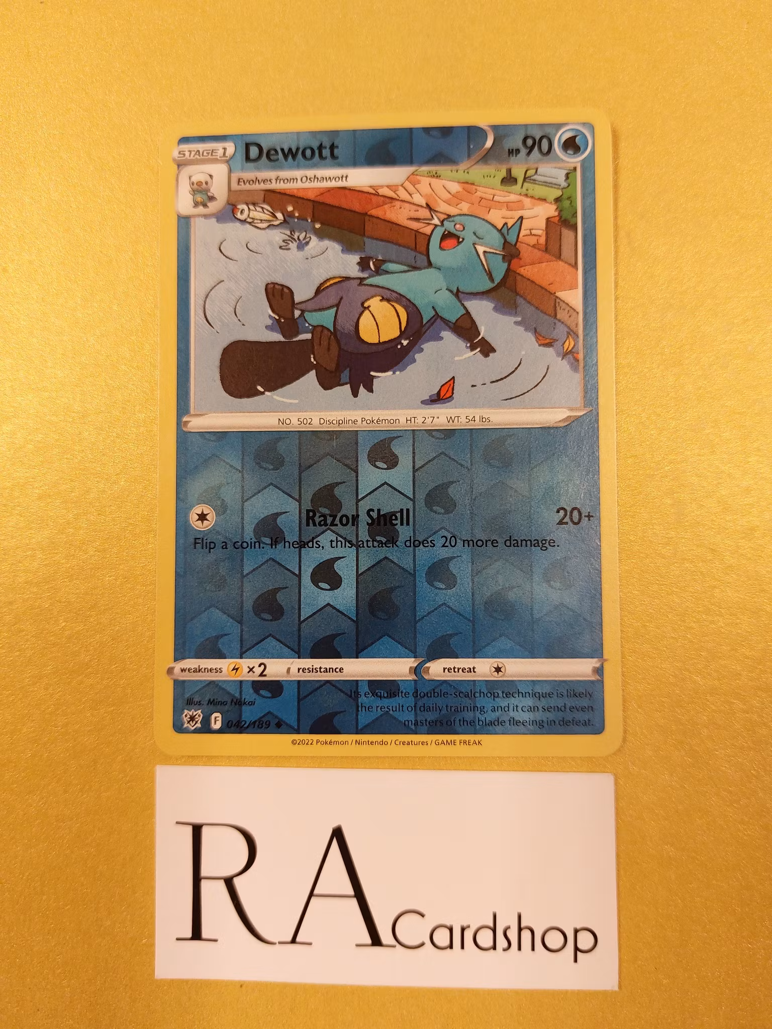 Dewott Reverse Holo Uncommon 042/189 Astral Radiance Pokemon