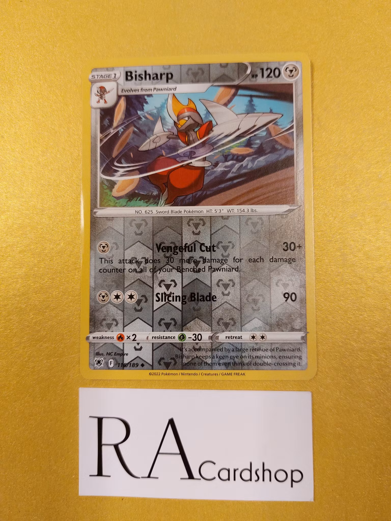 Bisharp Reverse Holo Ucommon 116/189 Astral Radiance Pokemon