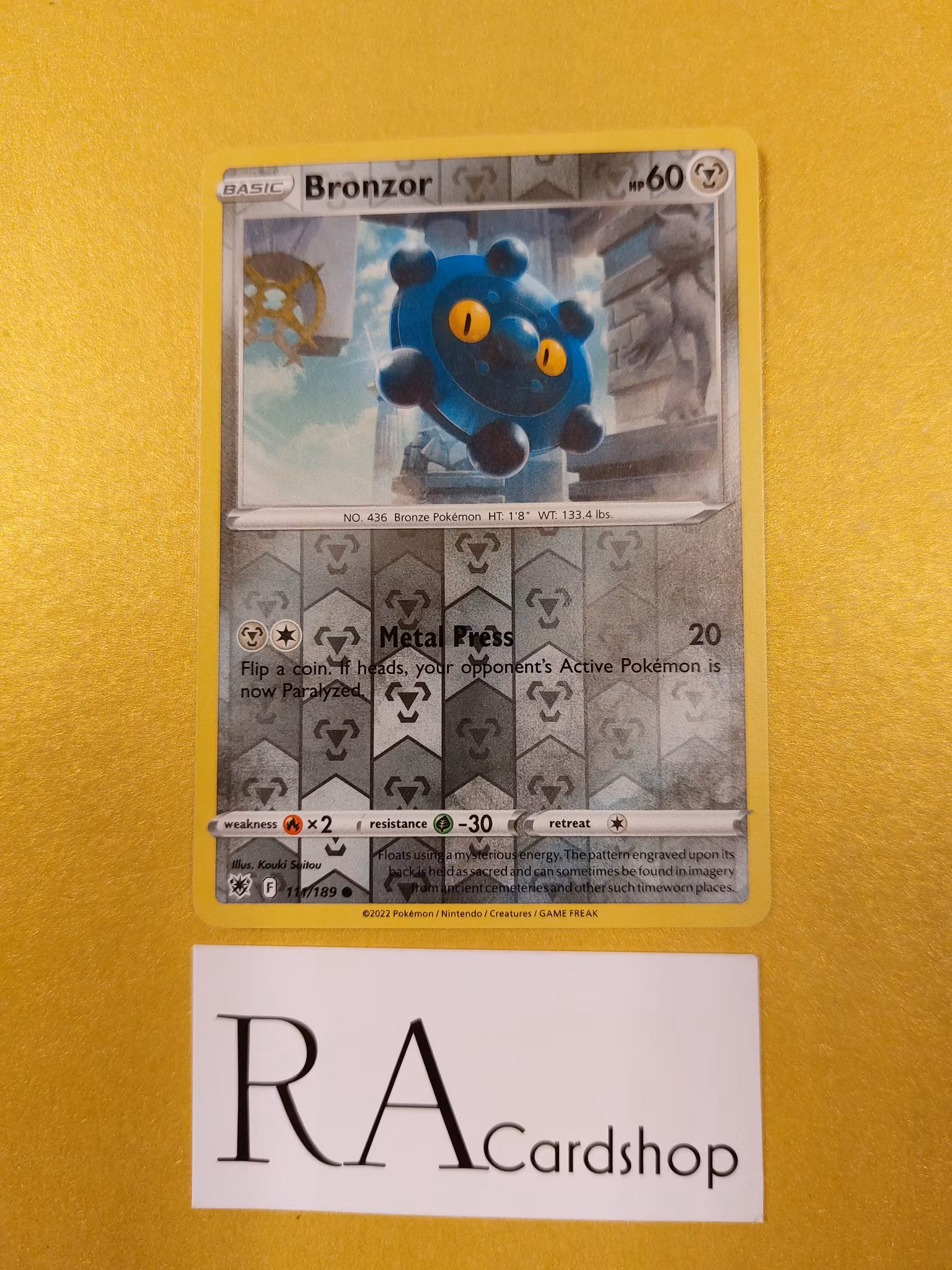 Bronzor Reverse Holo Common 111/189 Astral Radiance Pokemon