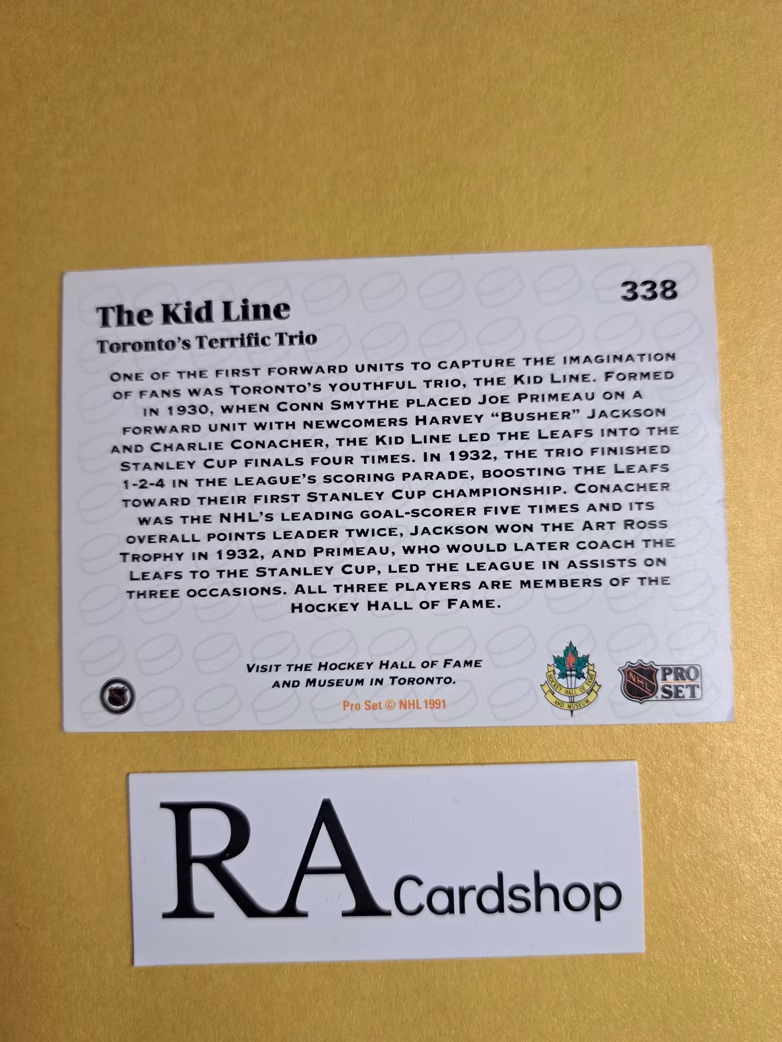 The Kid Line 91-92 Pro Set #338 NHL Hockey