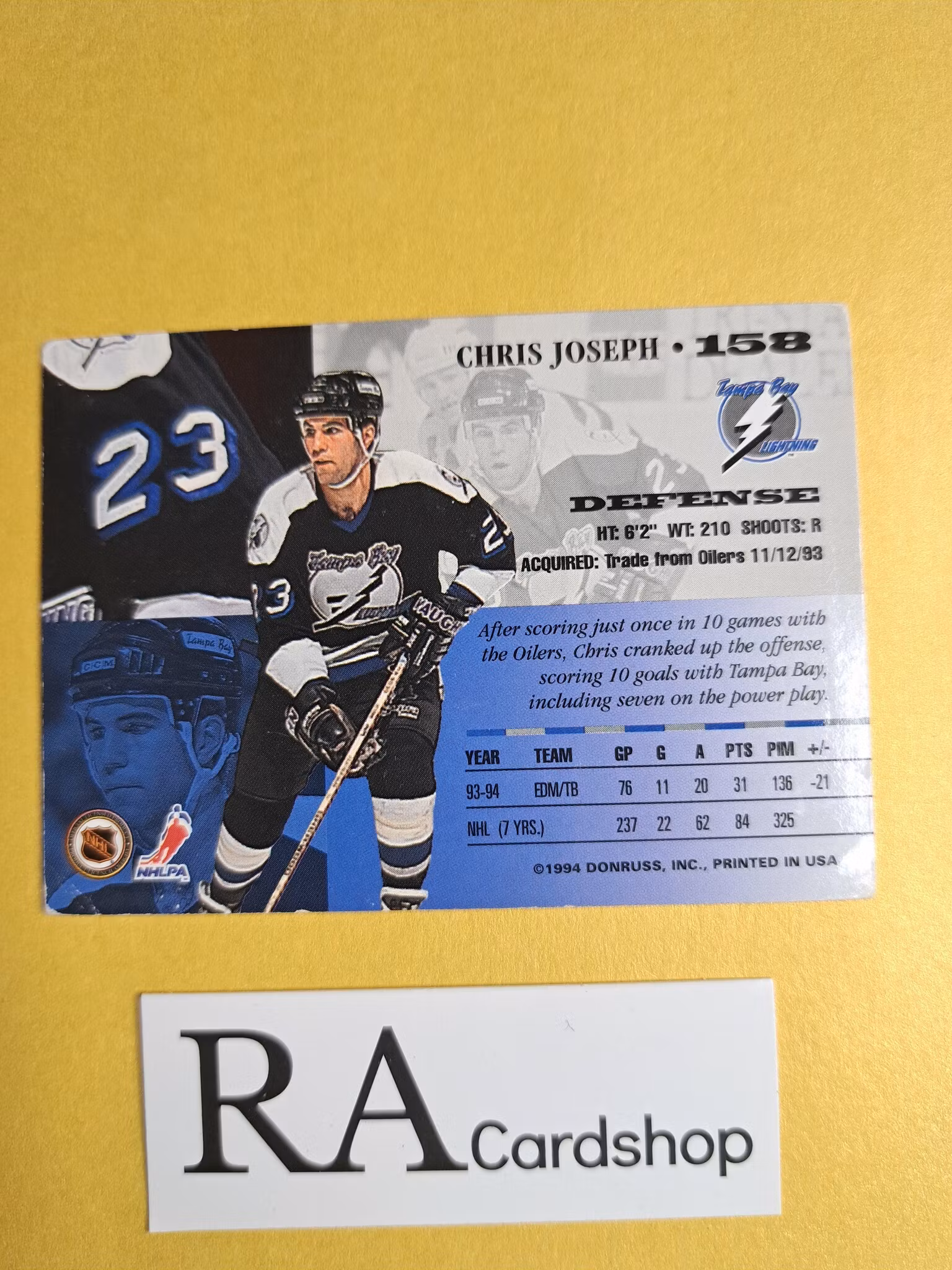 Chris Joseph 93-94 Leaf Donruss #158