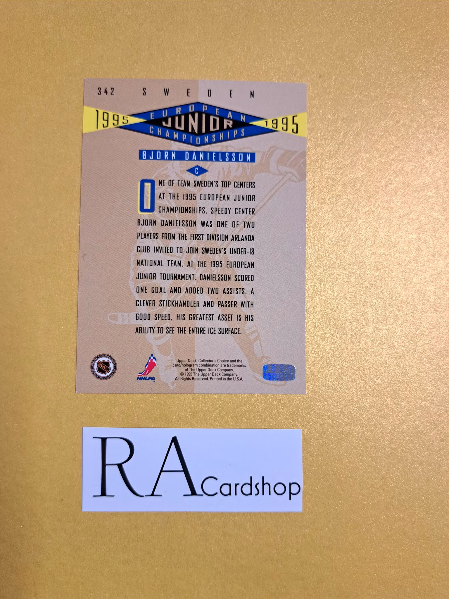 Björn Danielsson European Junior Championships 95-96 Upper Deck Swedish #342