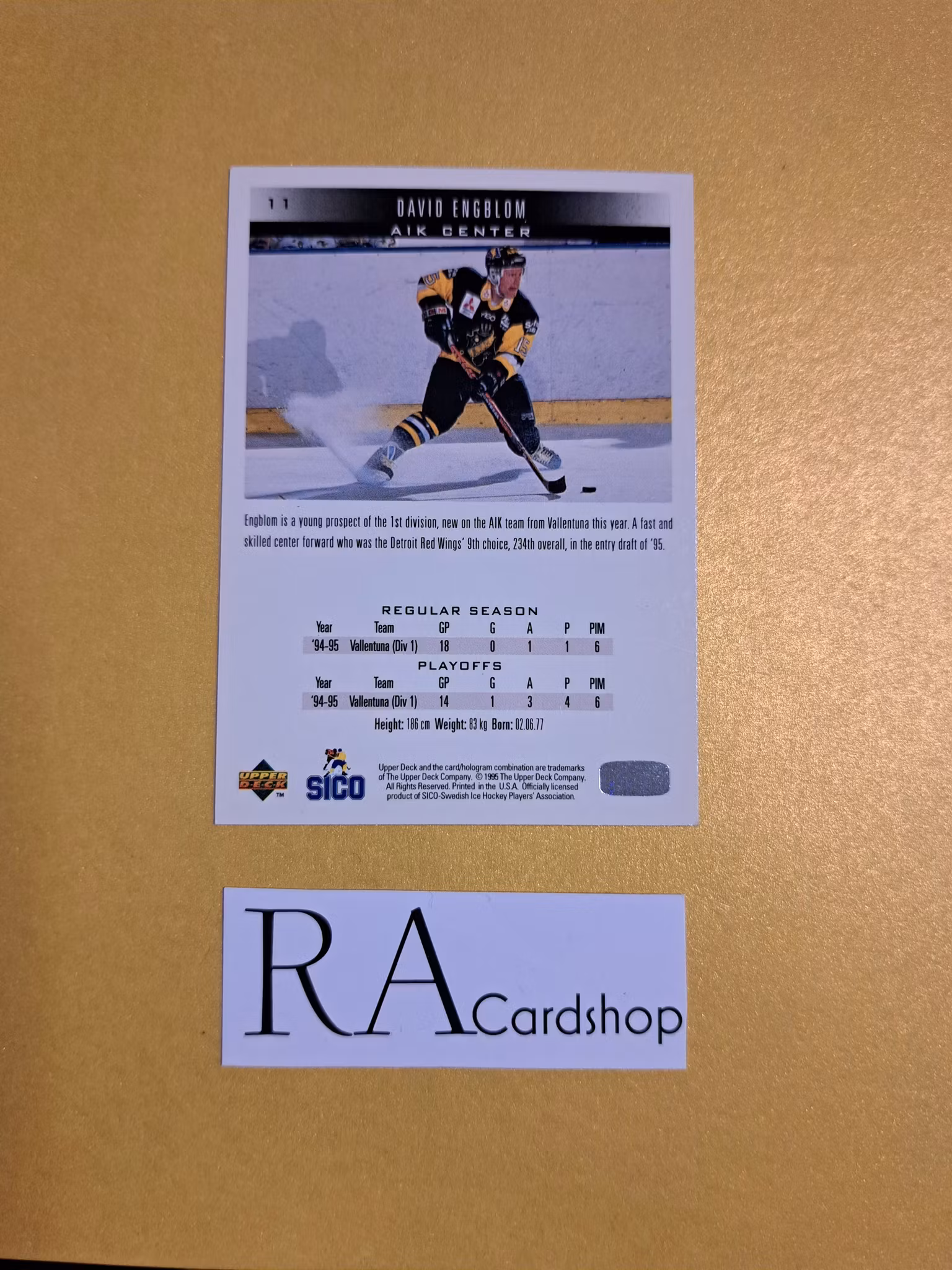 David Engblom 95-96 Upper Deck Swedish #11