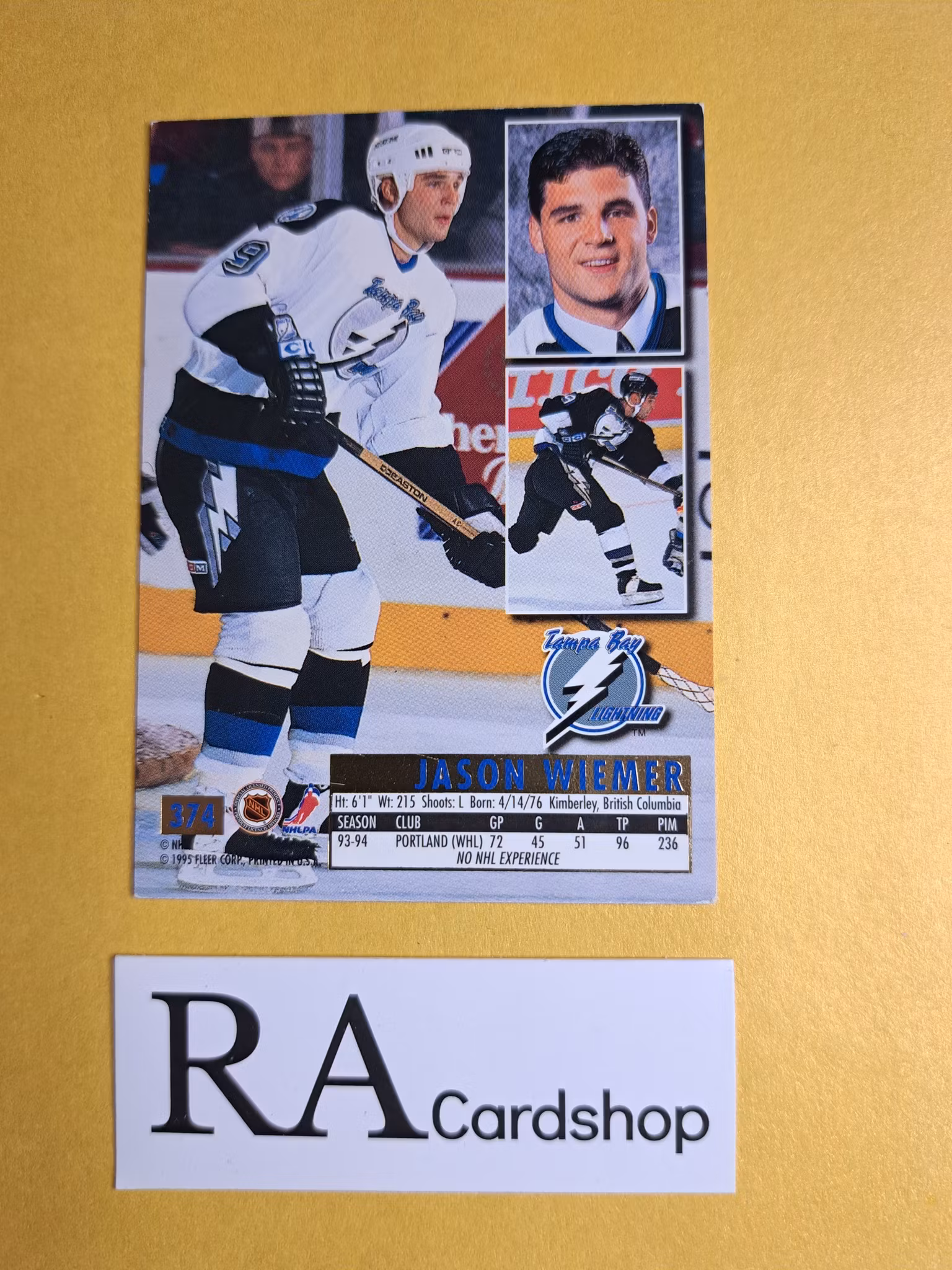 Jason Wiemer 94-95 Fleer Ultra #374 NHL Hockey