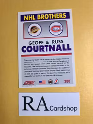 Geoff & Russ Courtnall NHL Brothers 91-92 Score American #380 NHL Hockey