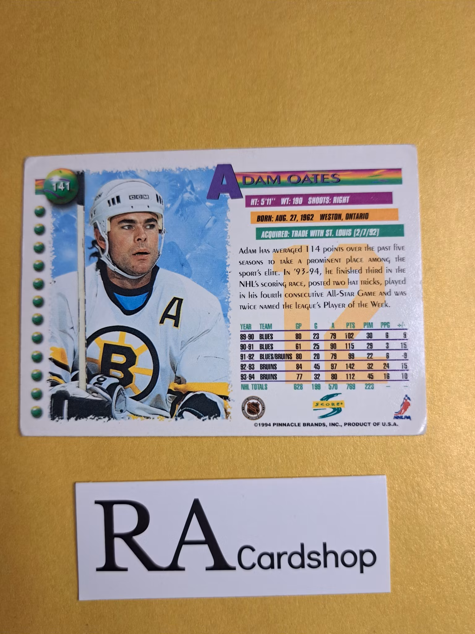 Adam Oates 94-95 Score #141 NHL Hockey