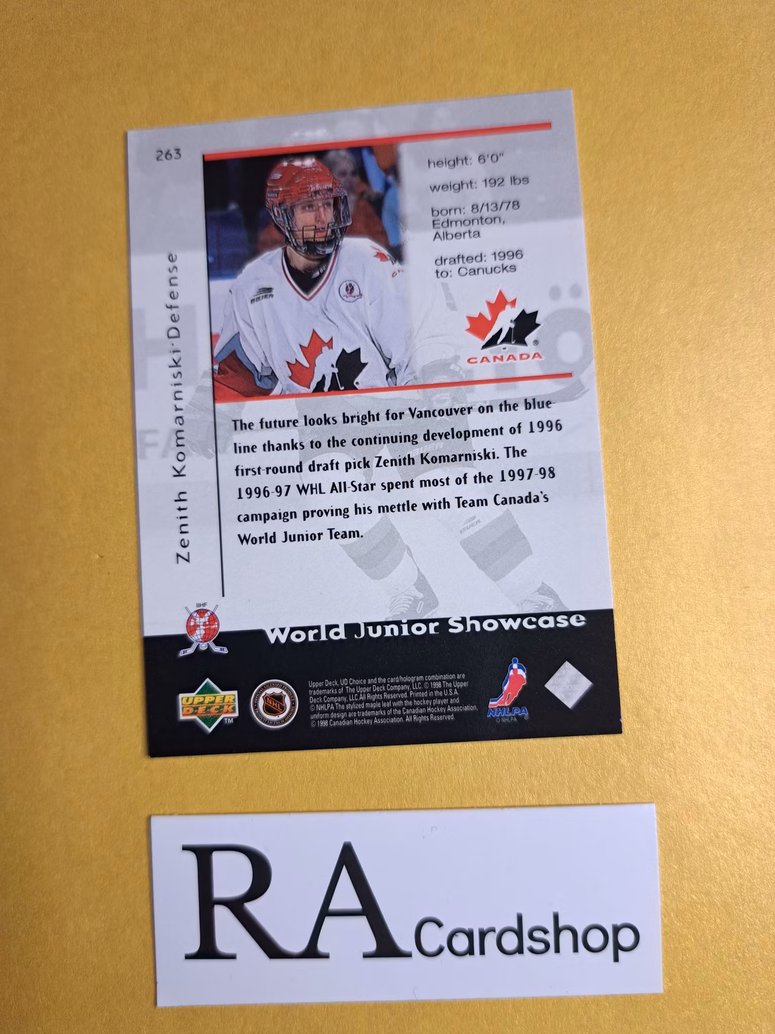 Zenith Komarniski Canada 98-99 UD Choice #263 Hockey