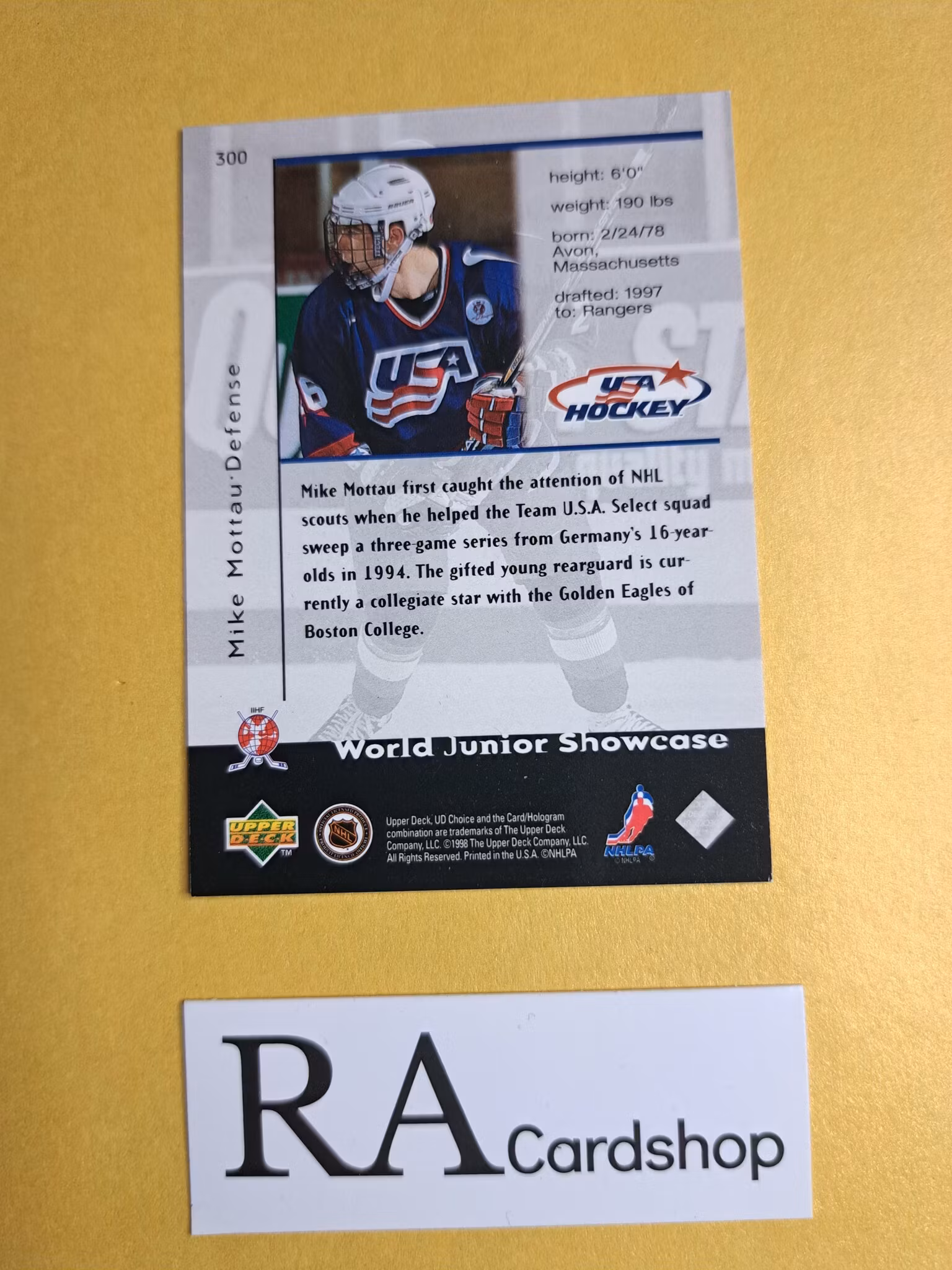Mike Mottau USA 98-99 UD Choice #300 NHL Hockey