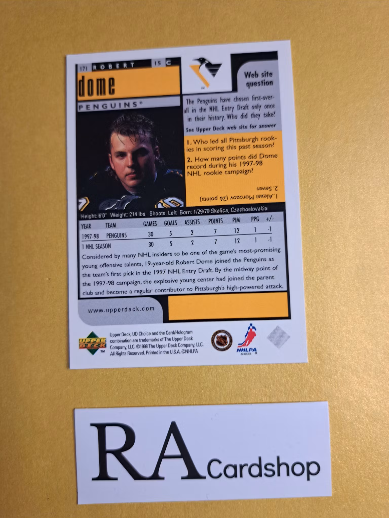 Robert Dome 98-99 UF Choice #171 NHL Hockey