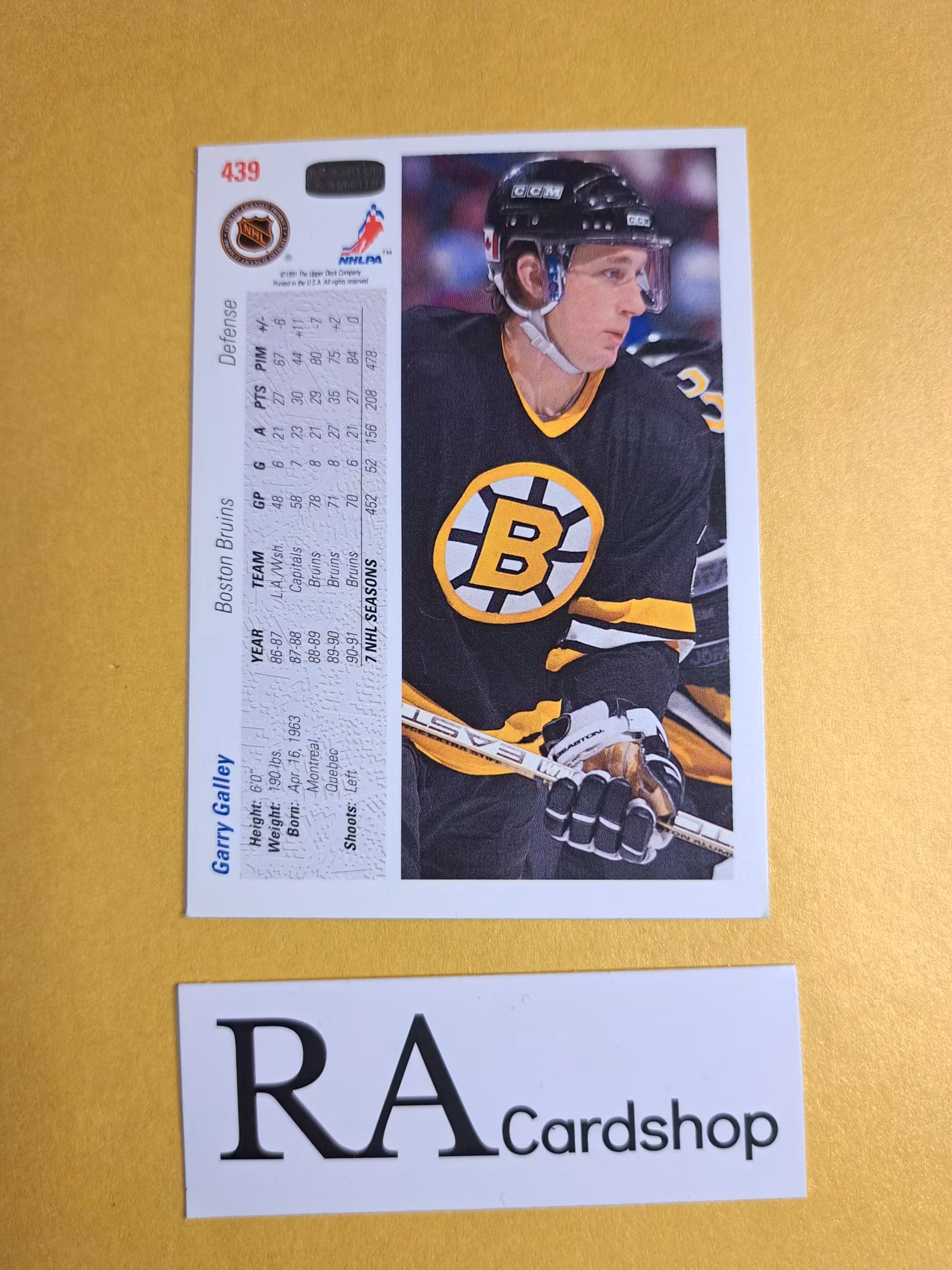 Garry Galley 91-92 Upper Deck #439 NHL Hockey