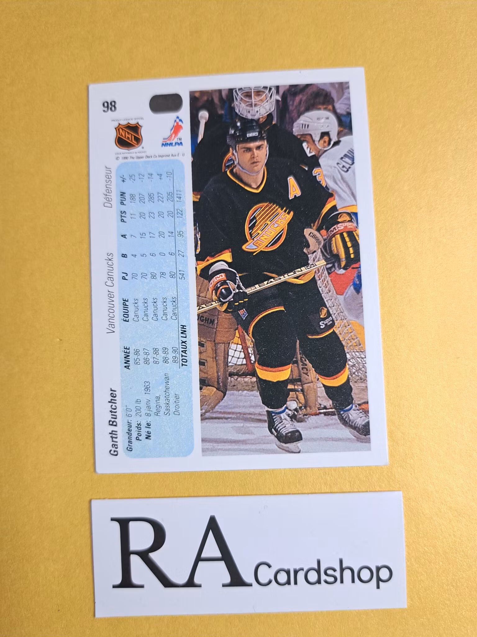 Garth Butcher 90-91 Upper Deck #98 NHL Hockey