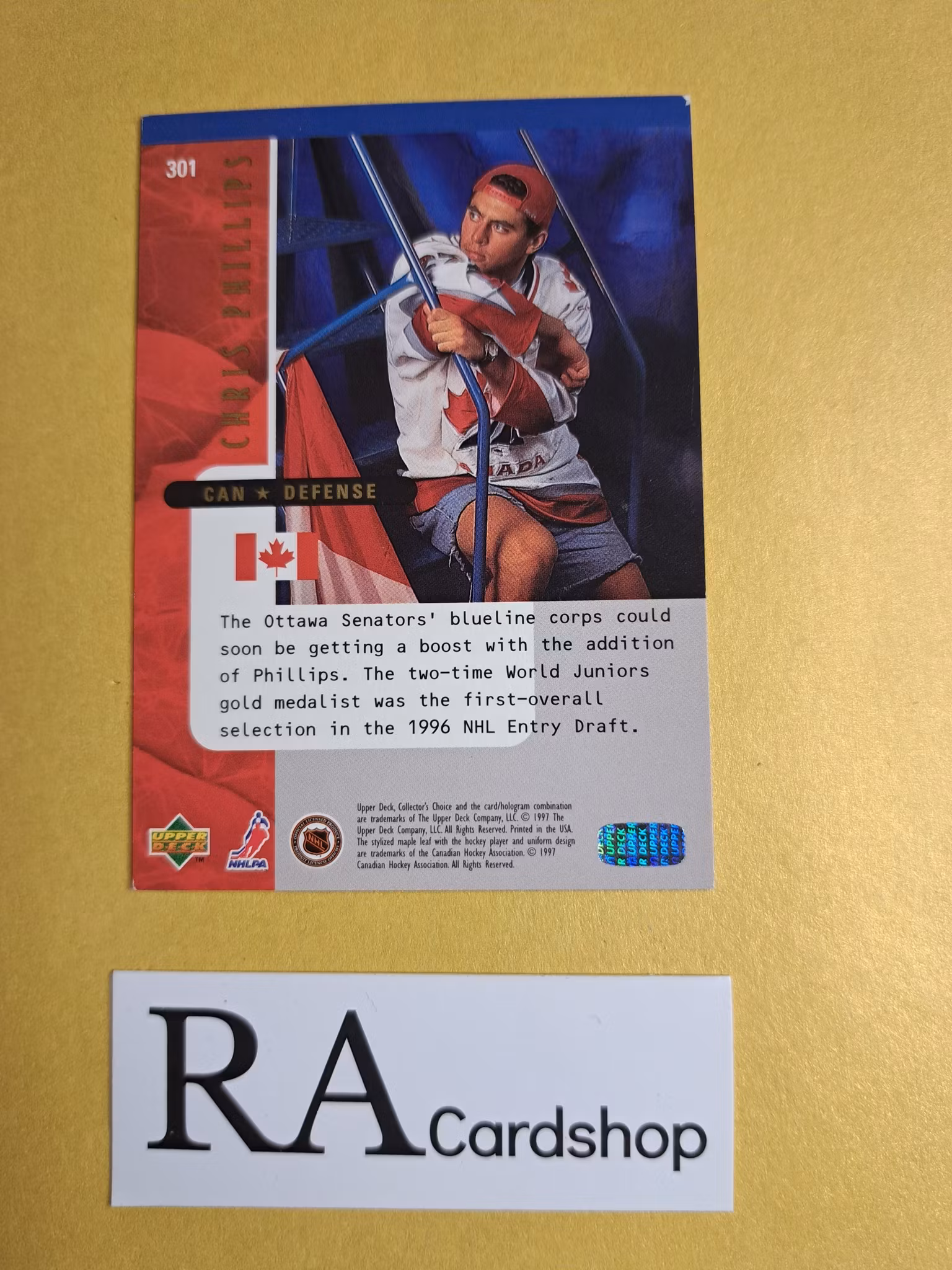 Chris Phillips National Heroes 97-98 UD Choice #301 Hockey