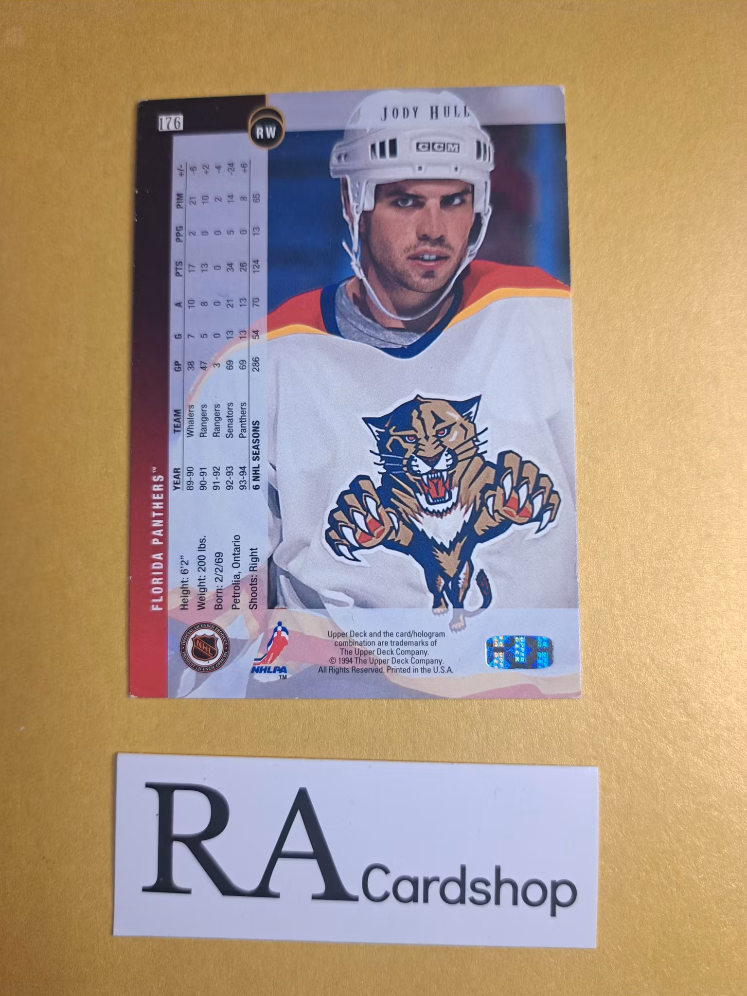 Jody Hull 94-95 Upper Deck #176 NHL Hockey