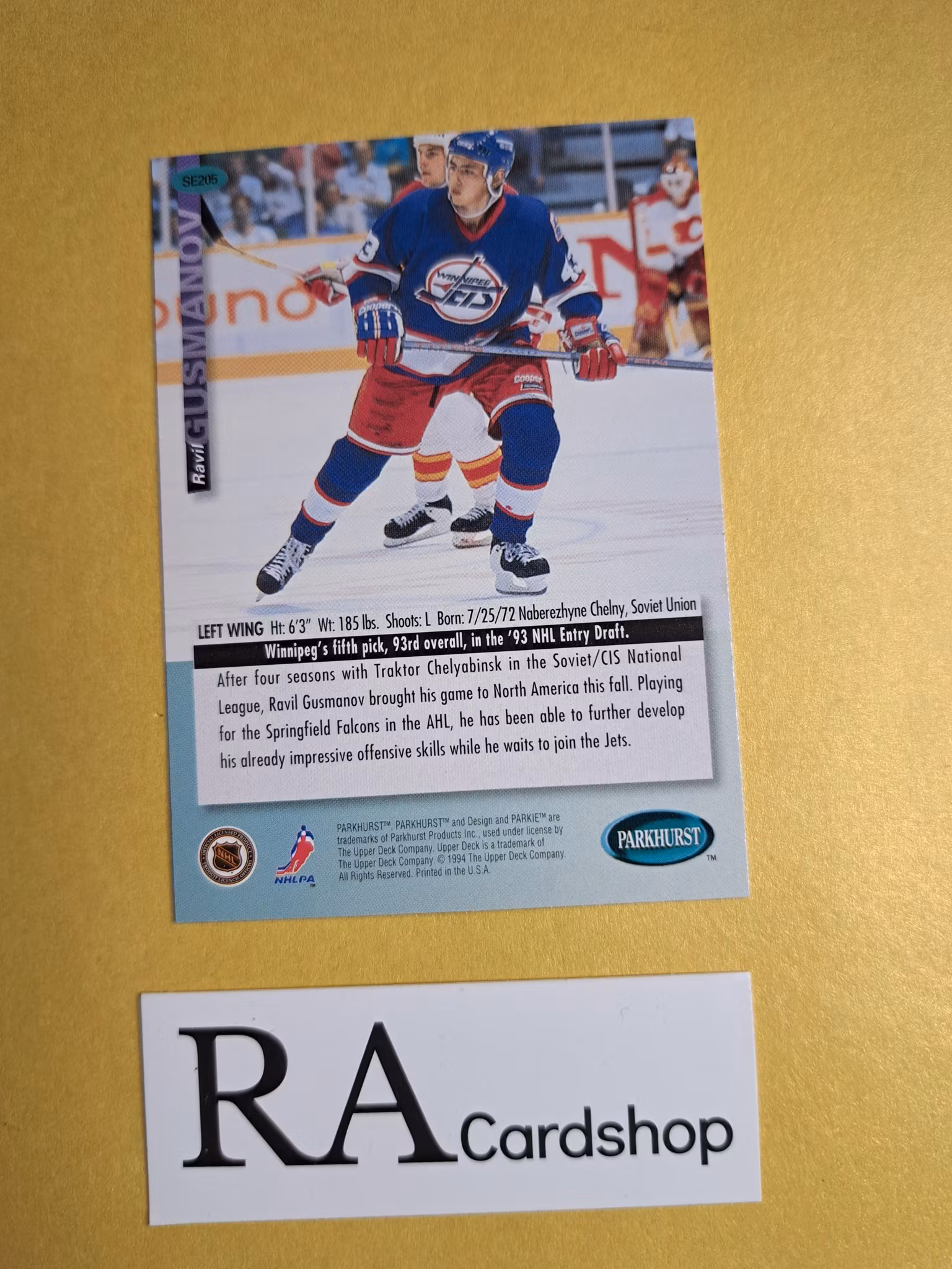 Ravil Gusmanov 93-94 Parkhurst SE #SE205 NHL Hockey