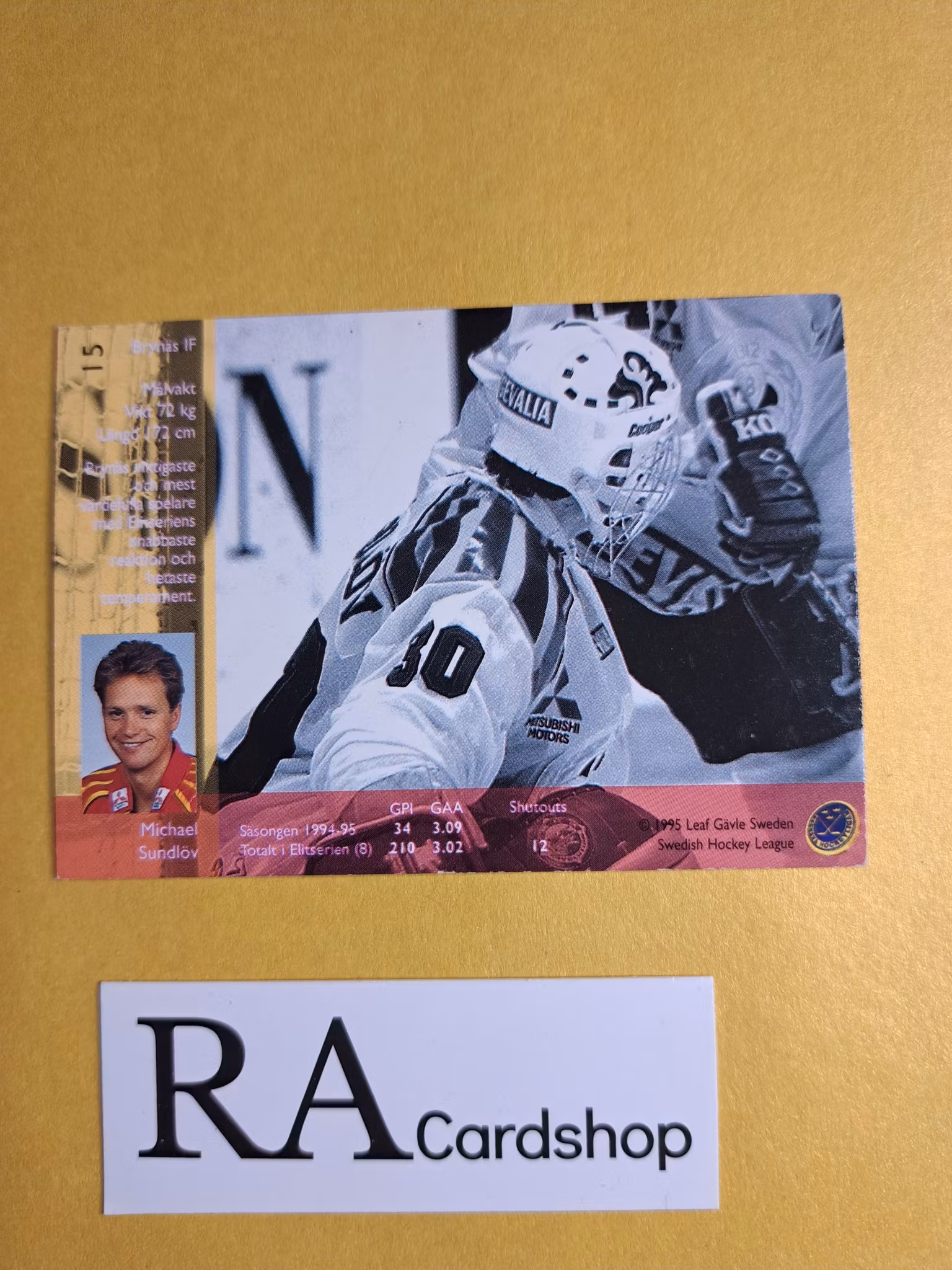 Michael Sundlöv 95-96 Leaf #15 SHL Hockey