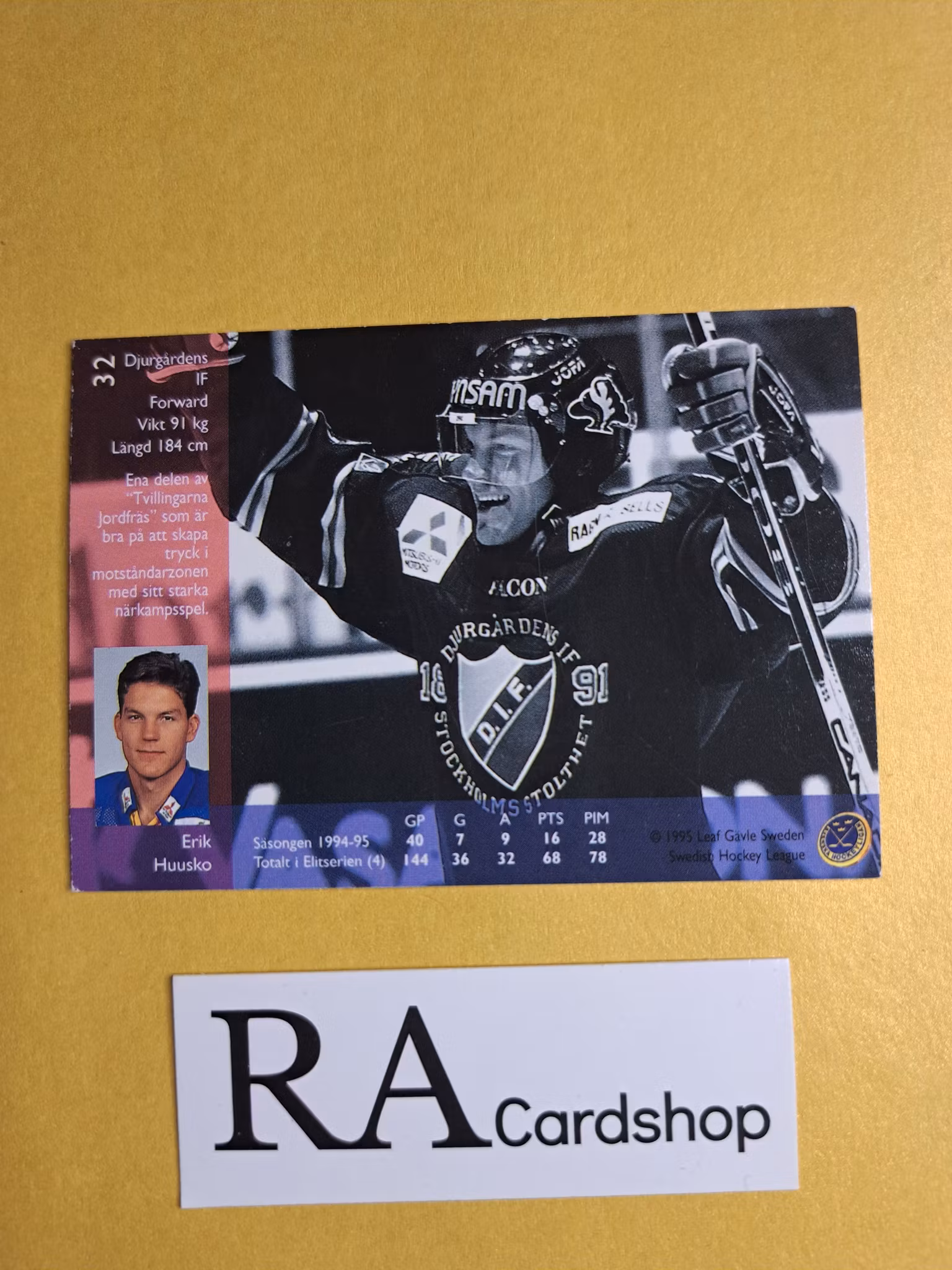 Erik Huusko (2) 95-96 Leaf  #32 SHL Hockey