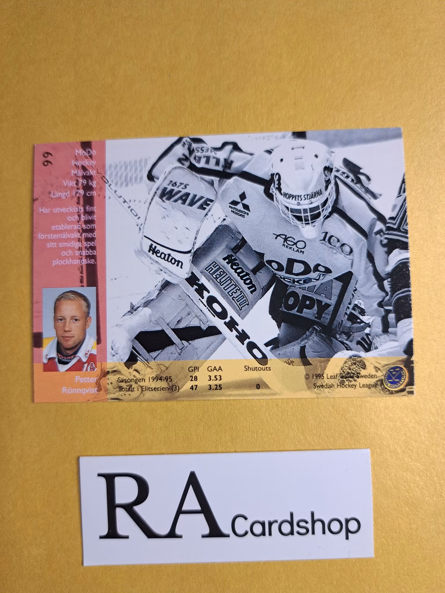 Petter Rönnqvist 95-96 Leaf #99 SHL Hockey