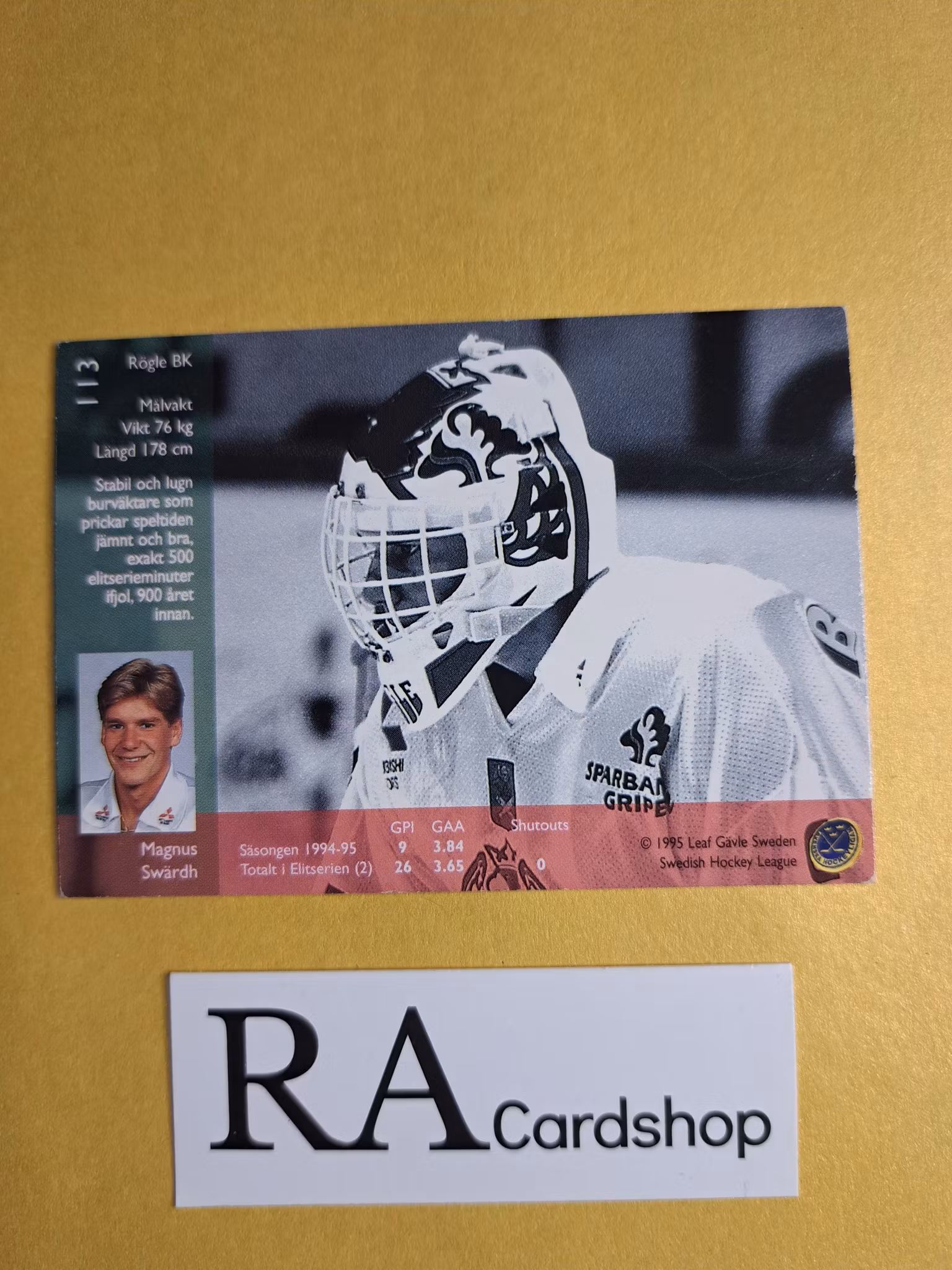 Magnus Swärdh 95-96 Leaf #113 SHL Hockey