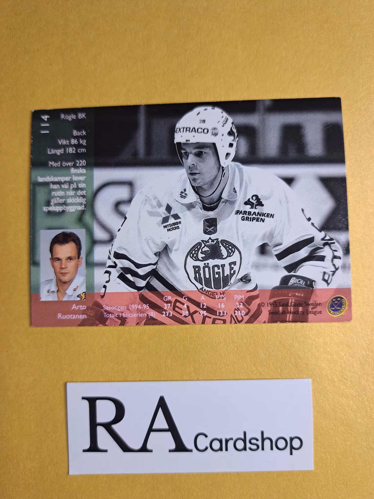 Arto Ruotanen 95-96 Leaf #114 SHL Hockey