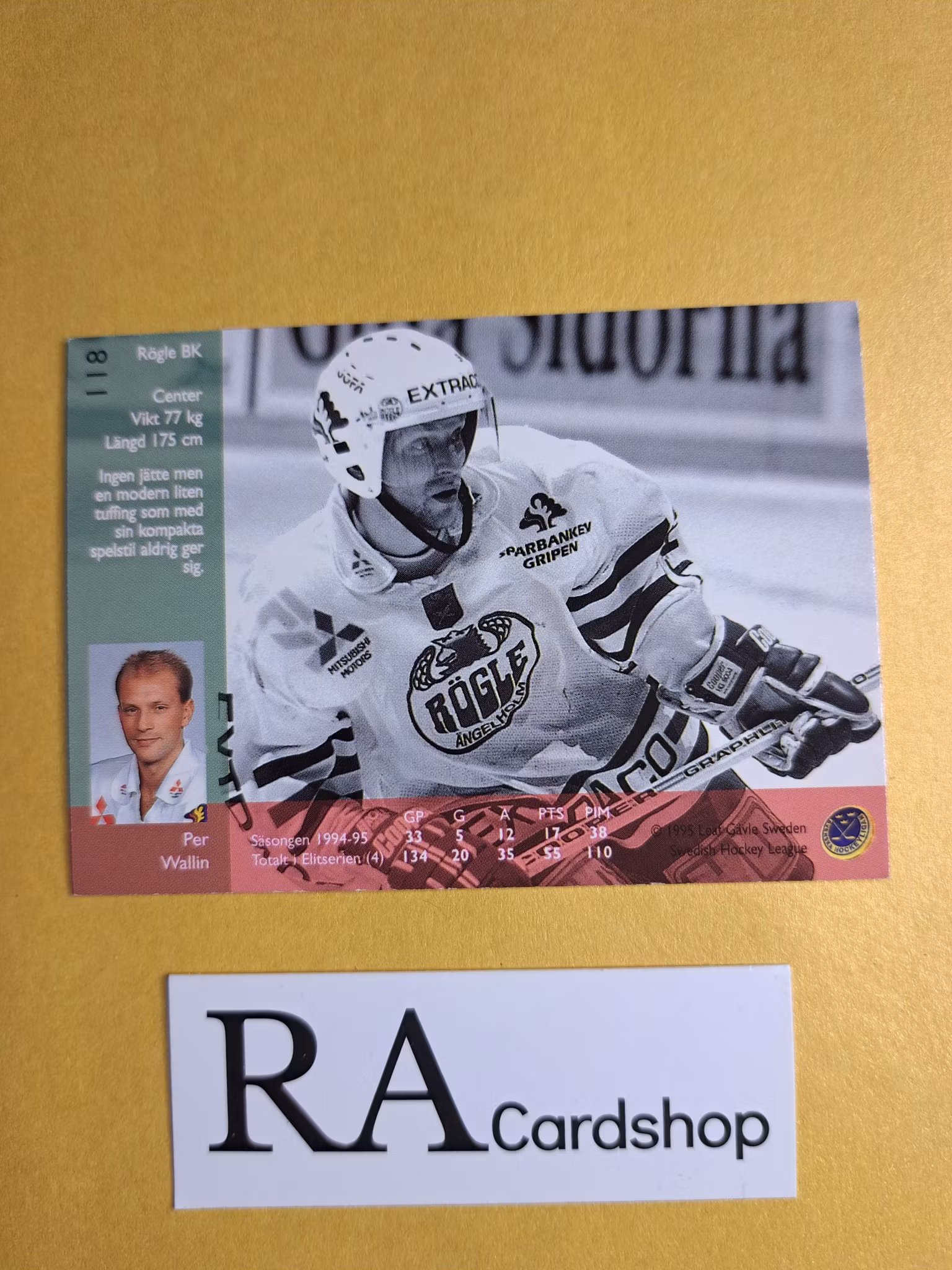 Per Wallin 95-96 Leaf #118 SHL SHL Hockey