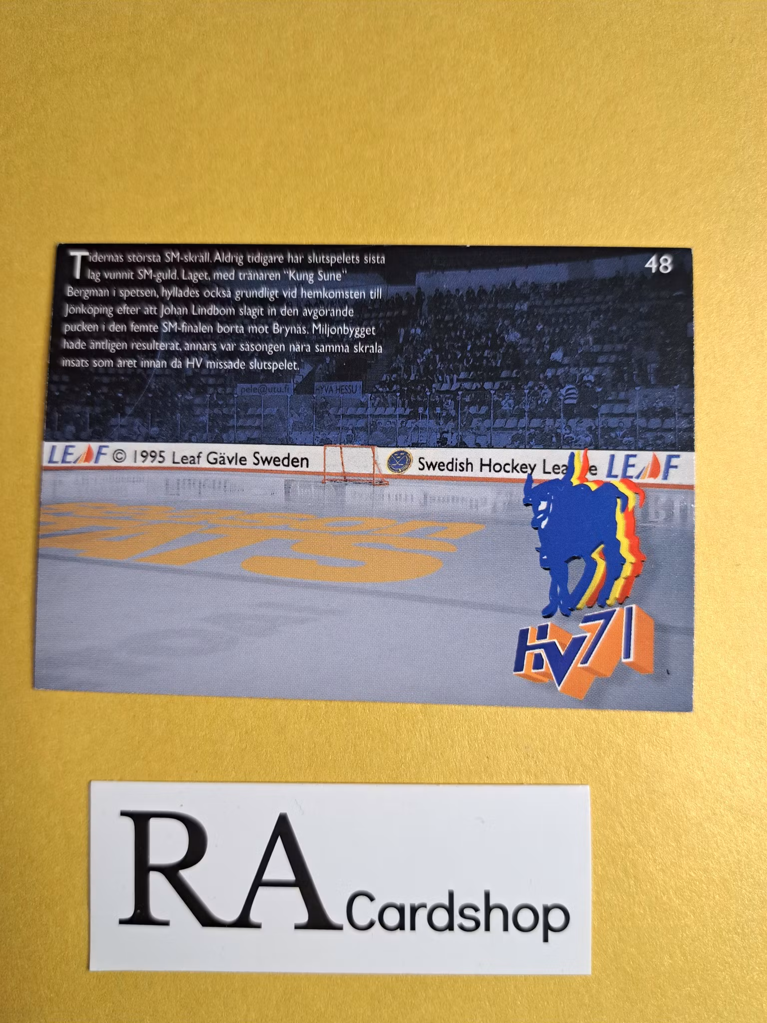 Season Stats HV71 (2) 95-96 Leaf #48 SHL SHL Hockey