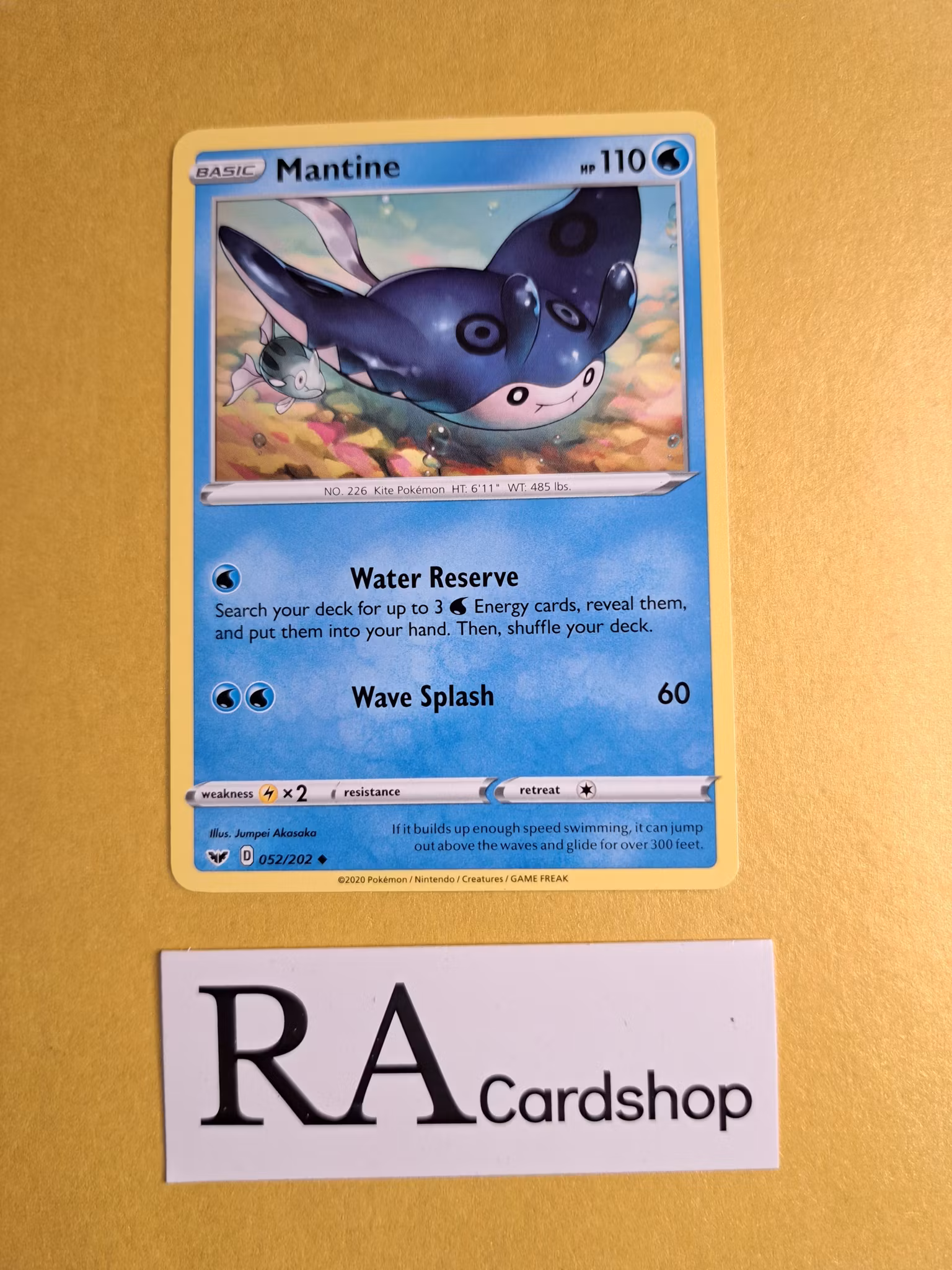 Mantine Uncommon 052/202 Sword and Shield Pokemon