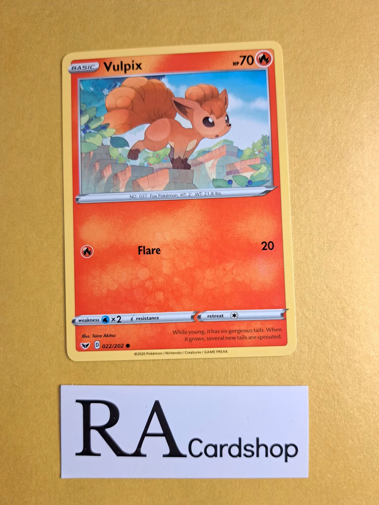Vulpix Common 022/202 Sword and Shield Pokemon
