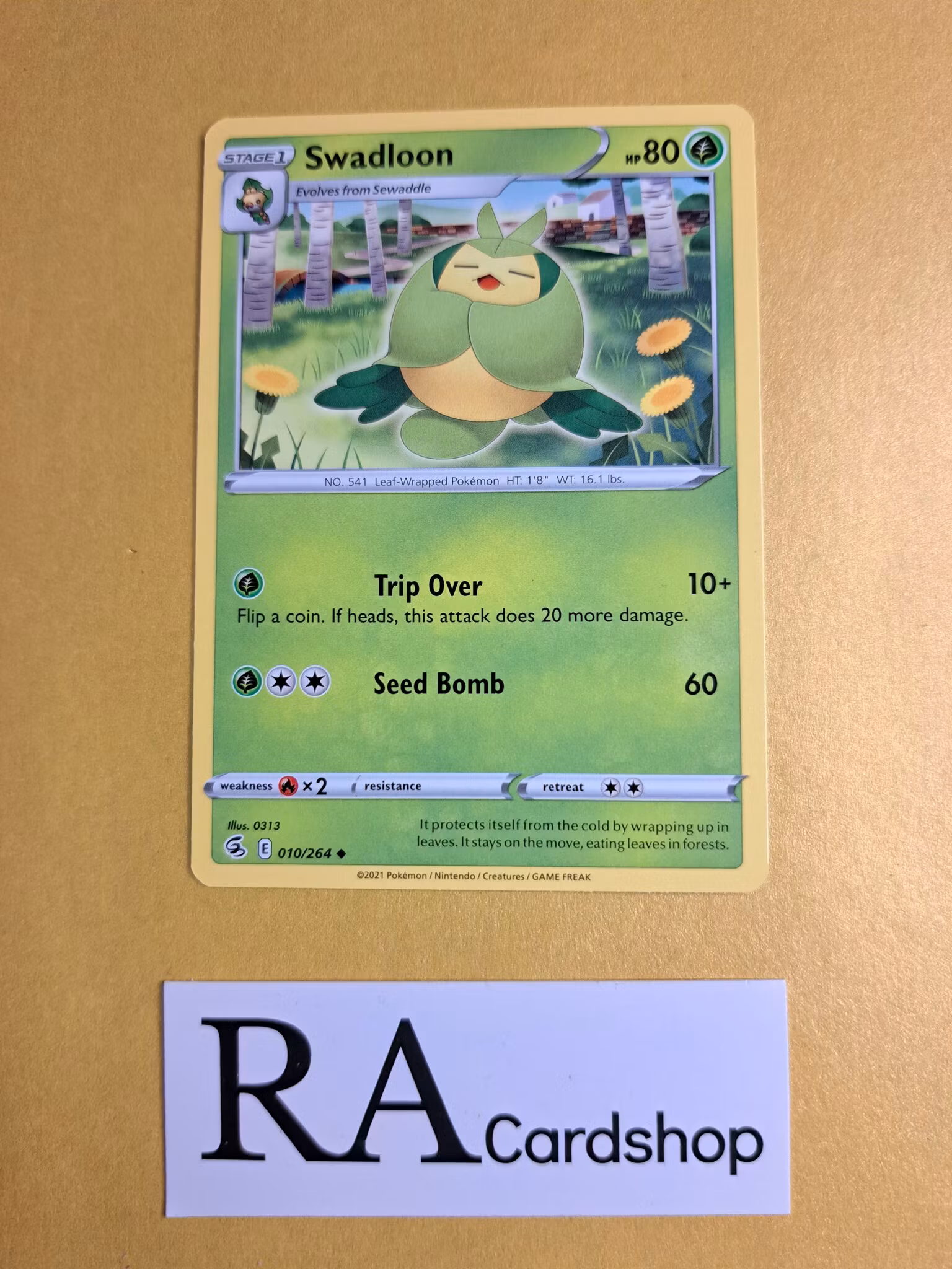 Swadloon Uncommon 010/264 Fusion Strike Pokemon