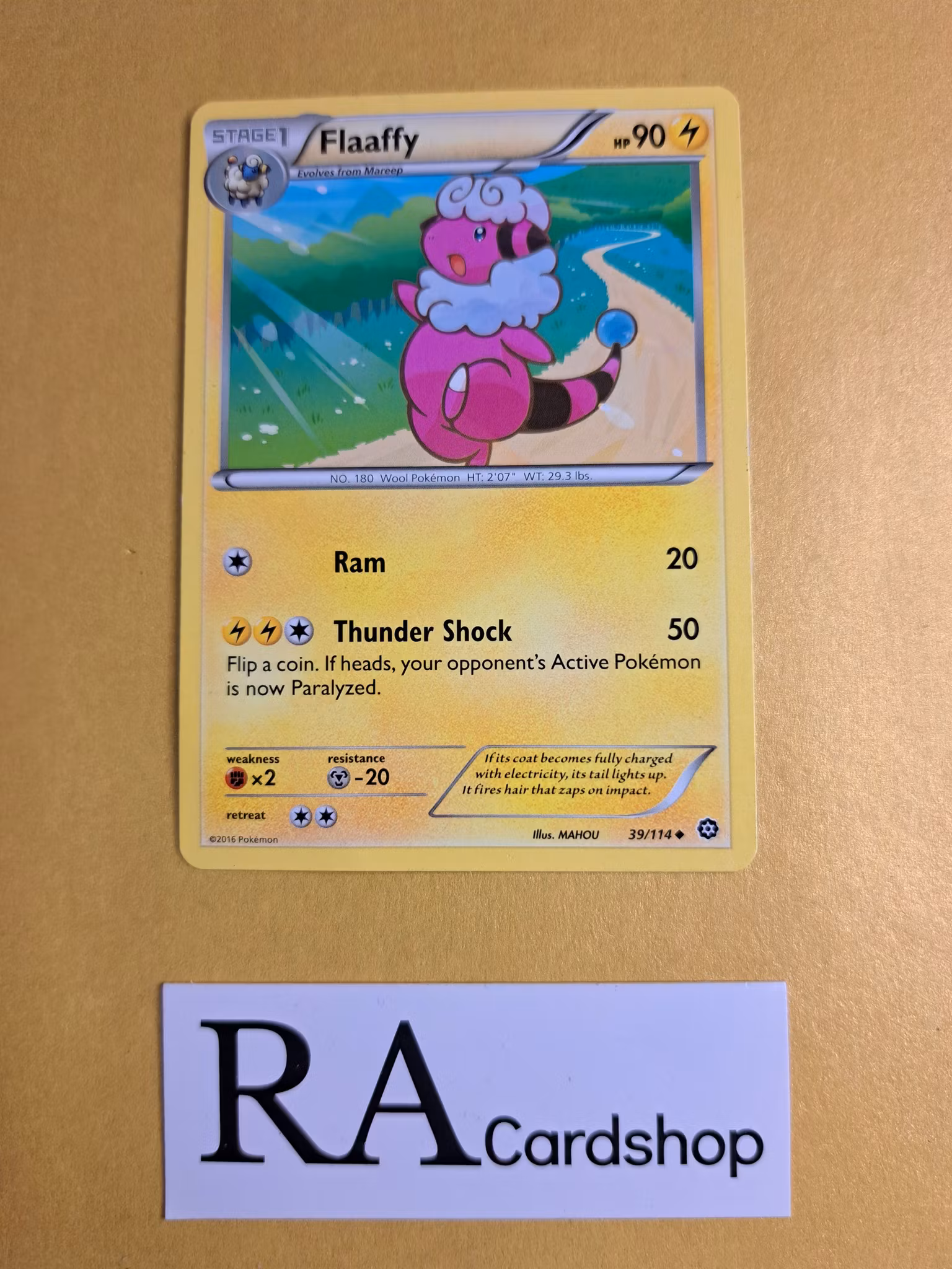 Flaaffy Uncommon 39/114 Steam Siege Pokemon