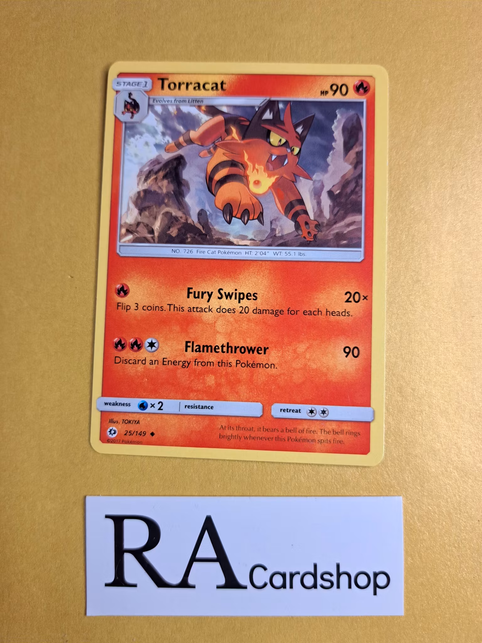 Torracat Uncommon 25/149 Sun & Moon Pokemon