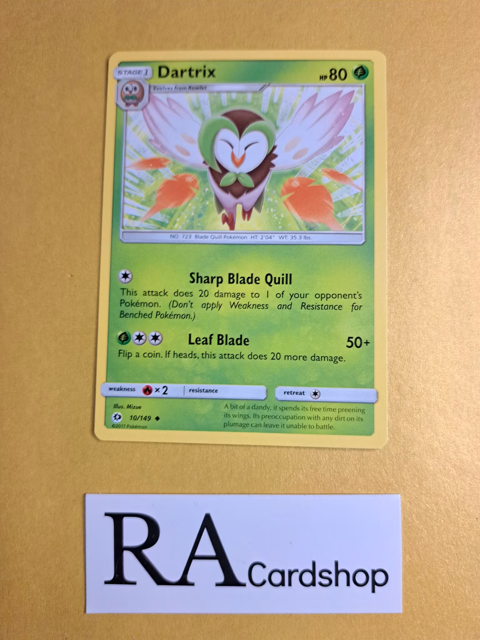 Dartrix Uncommon 10/149 Sun & Moon Pokemon