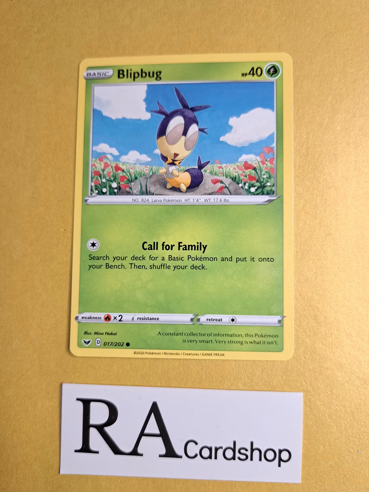 Blipbug Common 017/202 Sword and Shield Pokemon