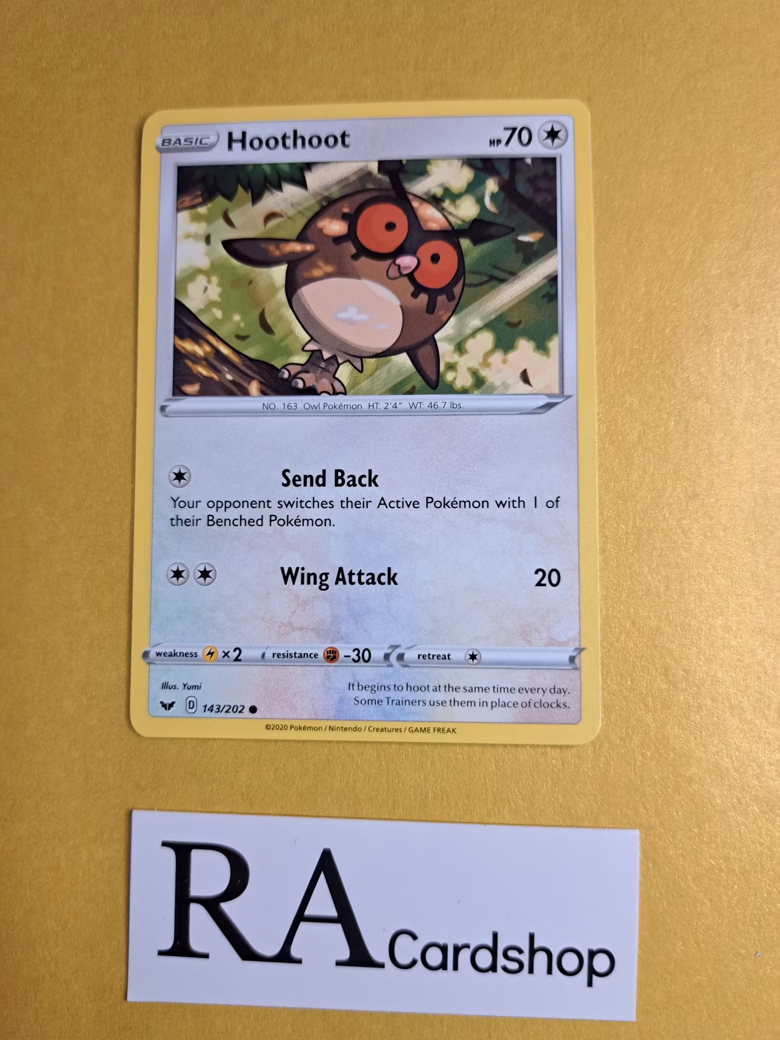 Hoothoot Common 143/202 Sword and Shield Pokemon