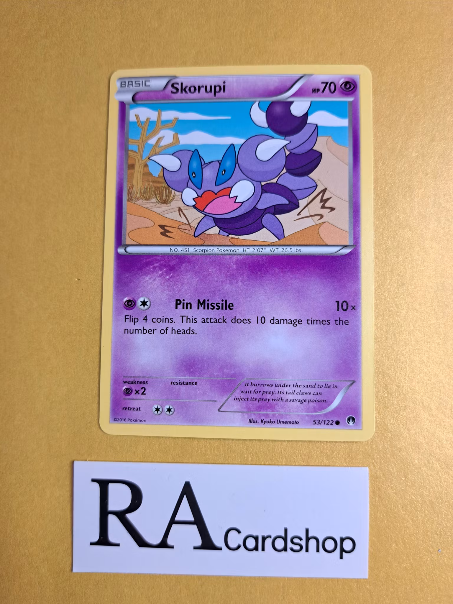 Skorupi Common 53/122 Break Point Pokemon