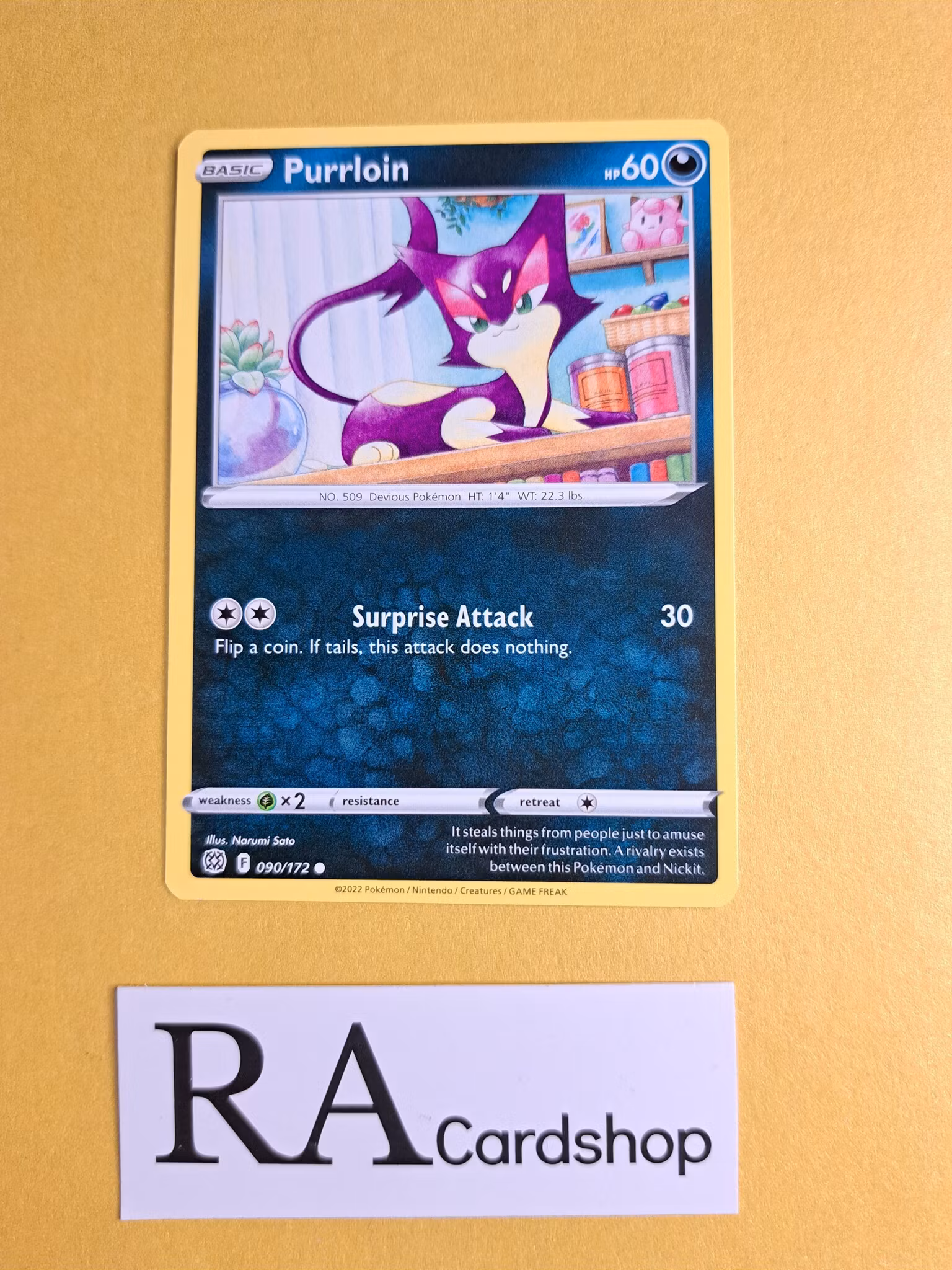 Purrloin Common 090/172 Brilliant Stars Pokemon