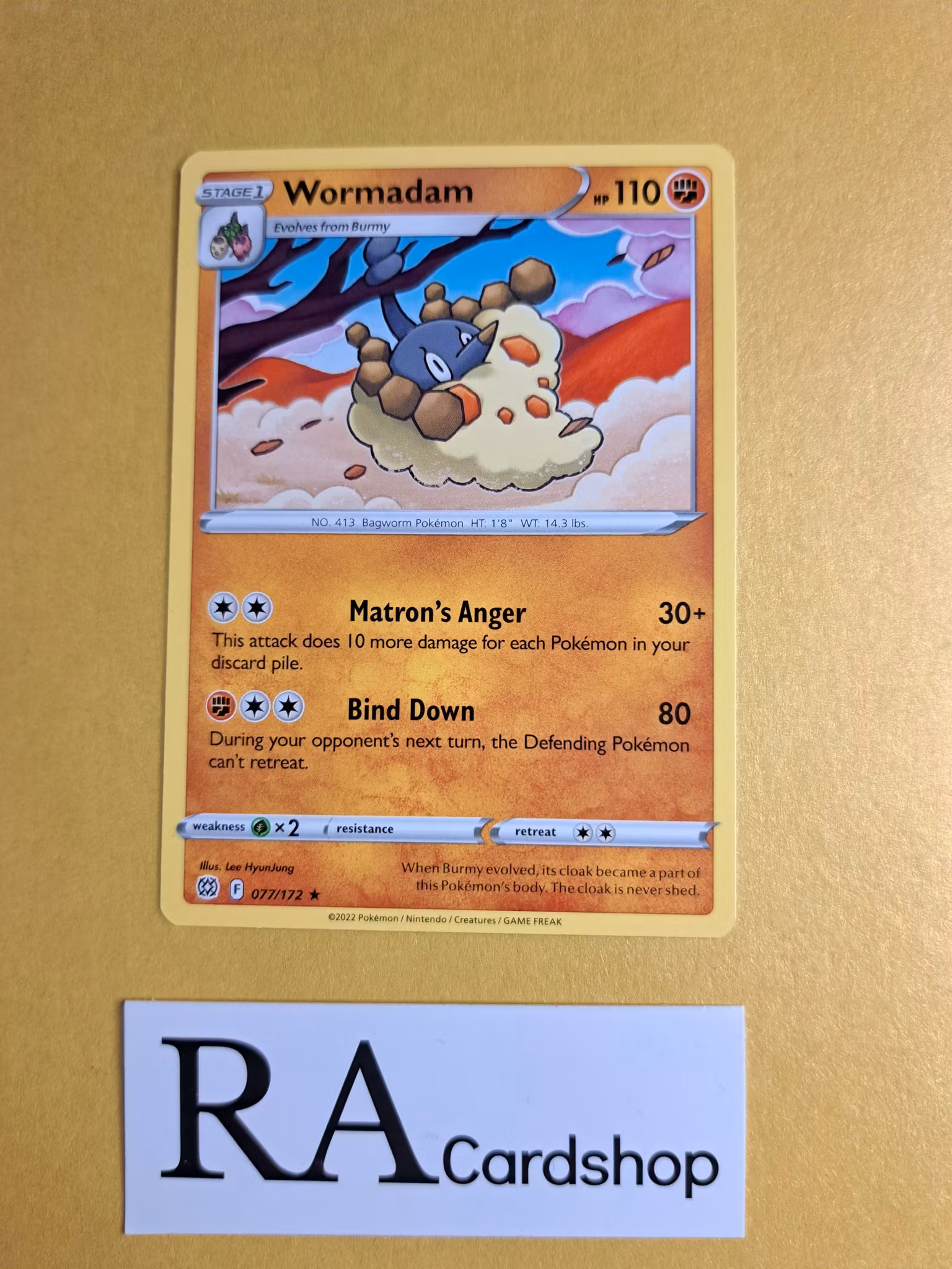 Wormadam Rare 077/172 Brilliant Stars Pokemon
