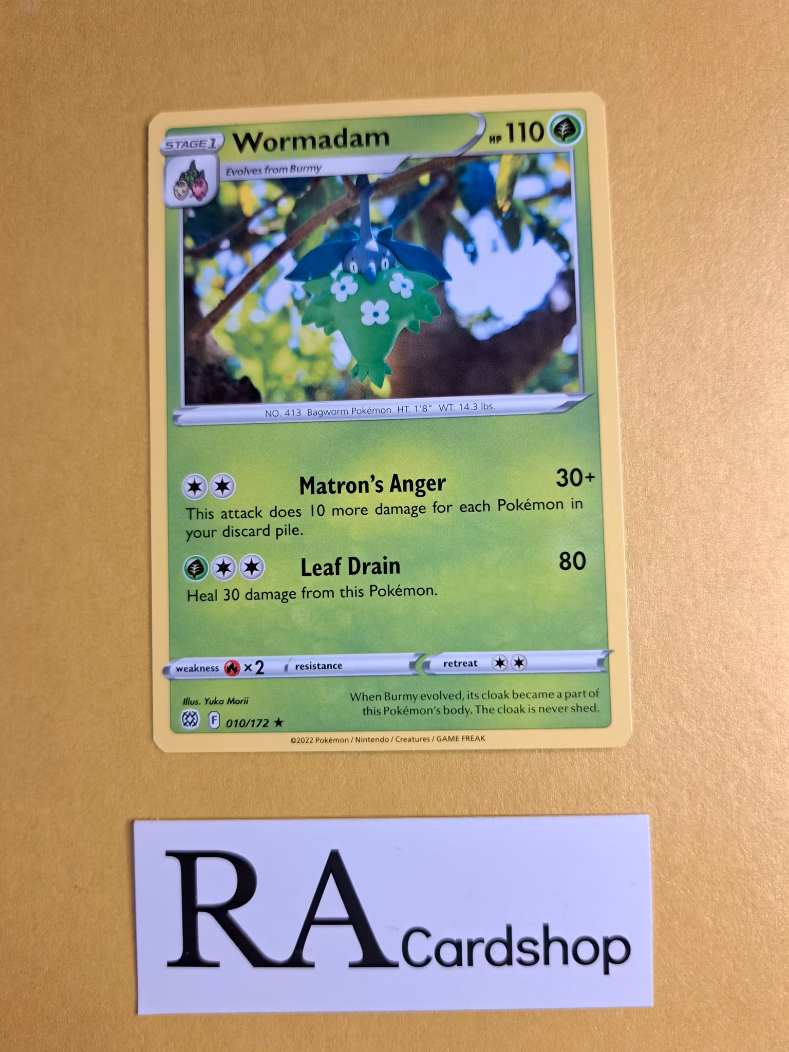 Wormadam Rare 010/172 Brilliant Stars Pokemon
