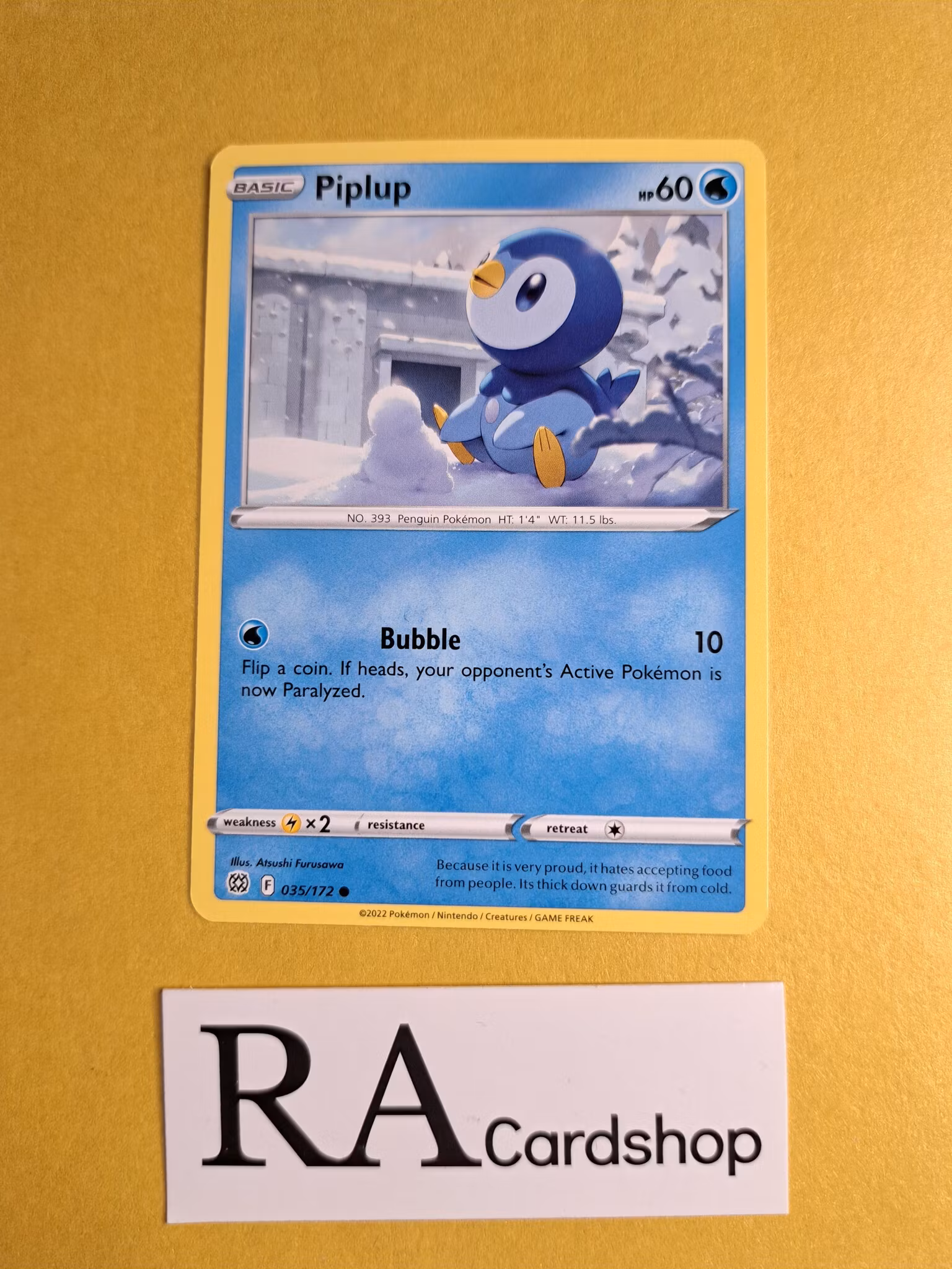 Piplup Common 035/172 Brilliant Stars Pokemon