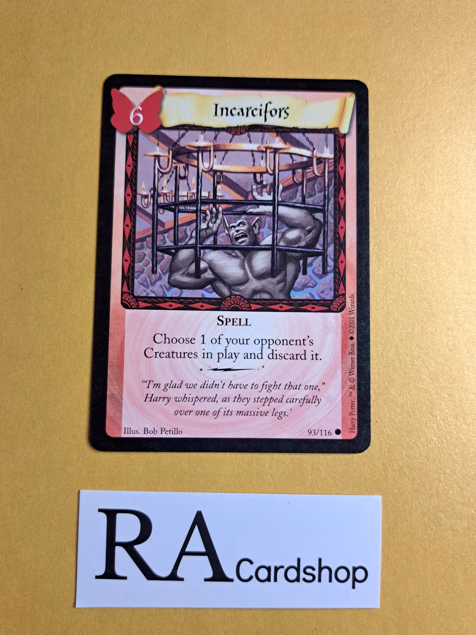 Incarcifors Common 93/116 Harry Potter Trading Card Game 2001