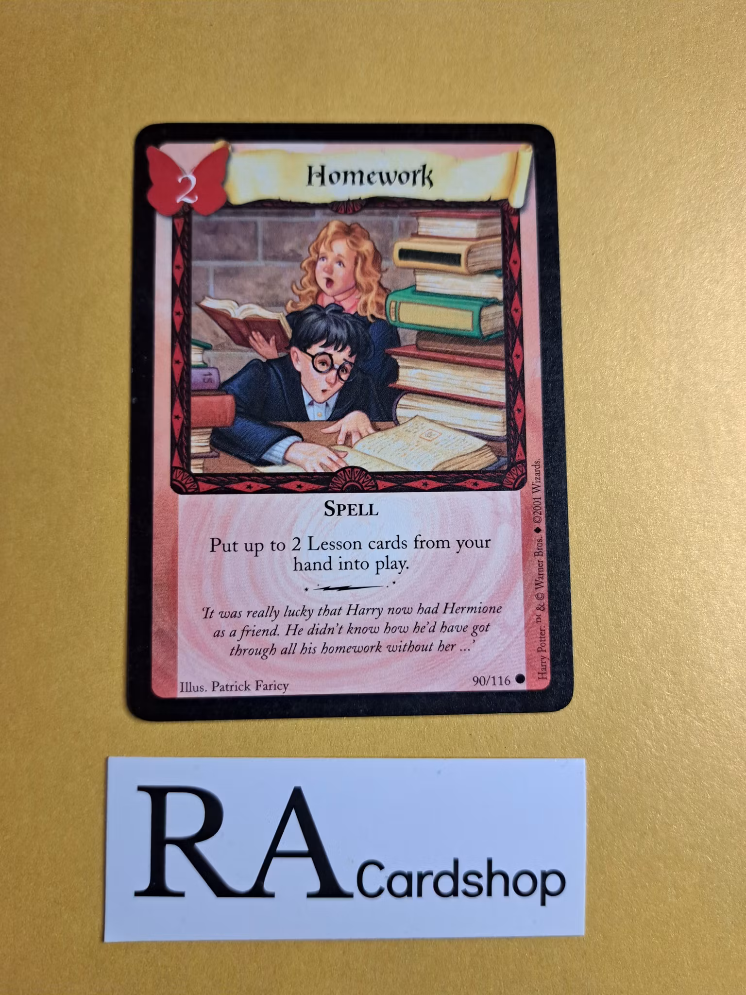 Homework Common 90/116 Harry Potter Trading Card Game 2001