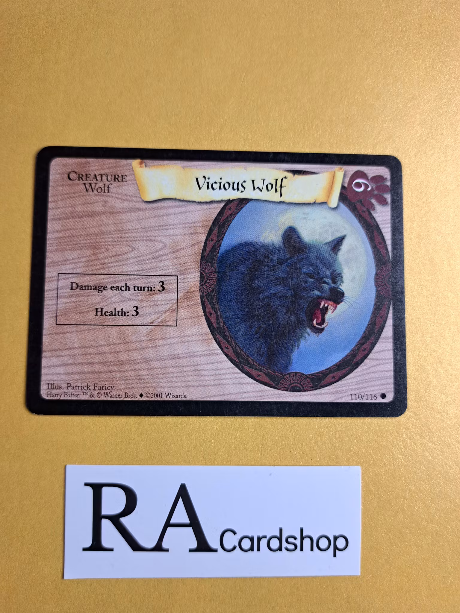 Vicious Wolf Common 110/116 Harry Potter Trading Card Game 2001