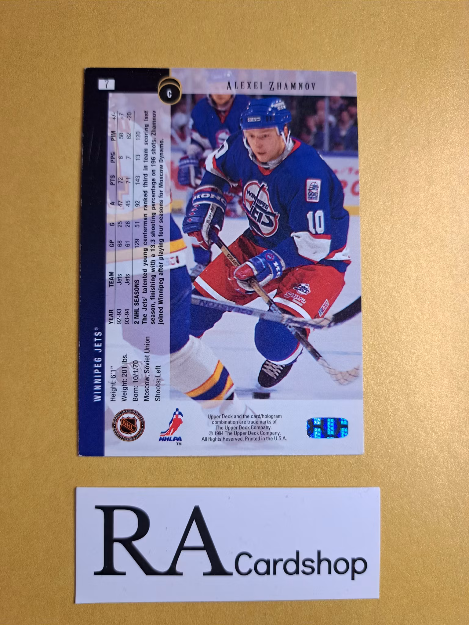 Alexei Zhamnov 94-95 Upper Deck #7 NHL Hockey