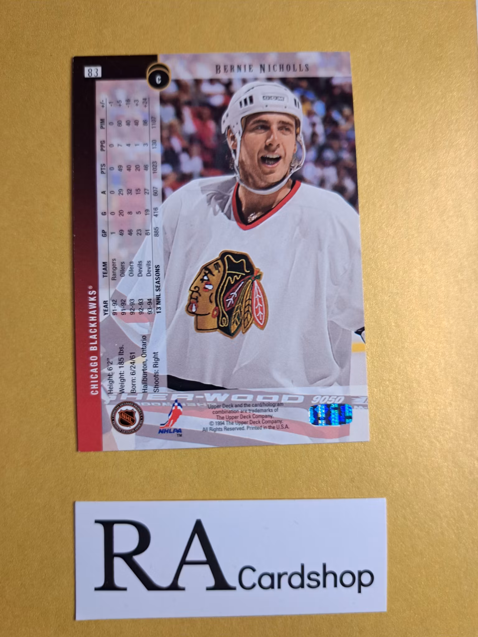Bernie Nicholls (3) 94-95 Upper Deck #83 NHL Hockey