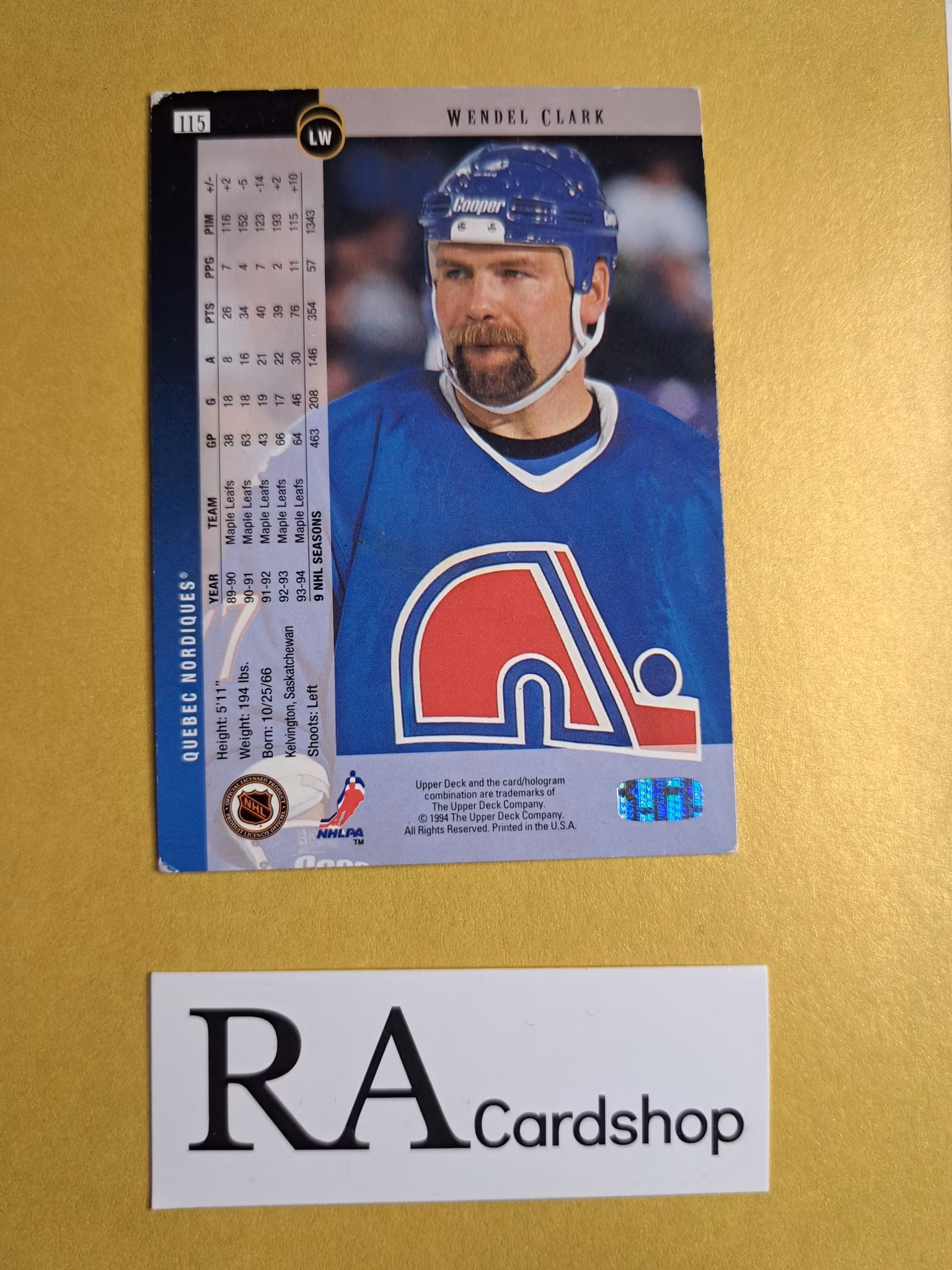 Wendel Clark 94-95 Upper Deck #115 NHL Hockey