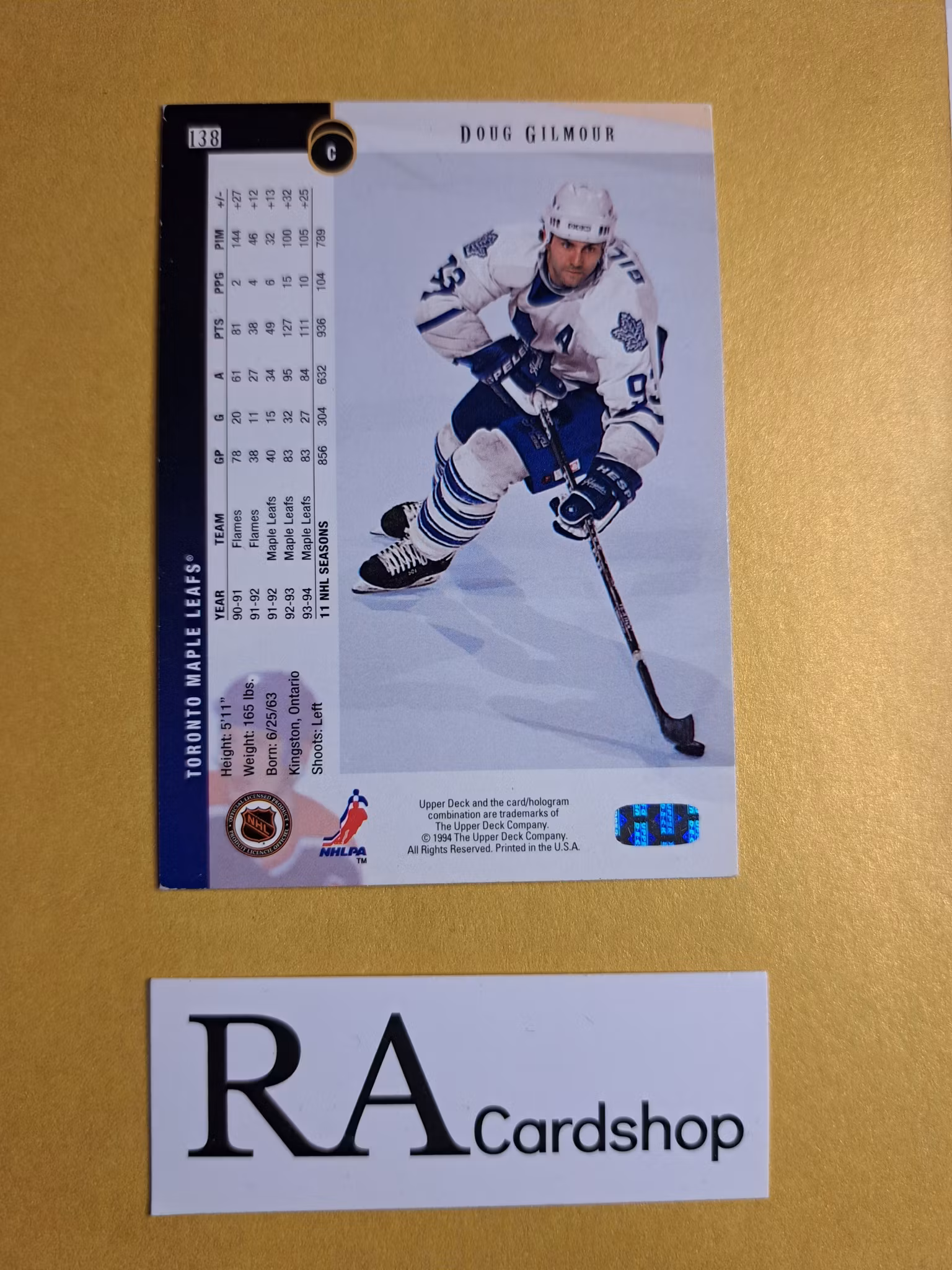 Doug Gilmour 94-95 Upper Deck #138 NHL Hockey