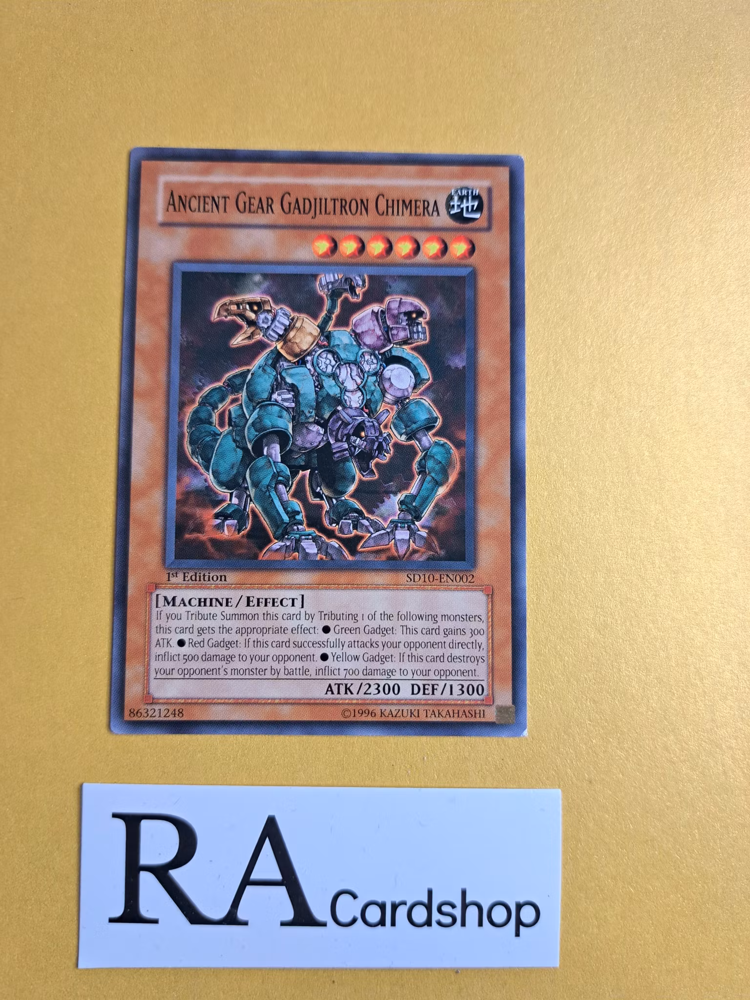 Ancient Gear Gadjiltron Chimera Common SD10-EN002 Structure Deck: Machine Re-Volt SD10 Yu-Gi-Oh