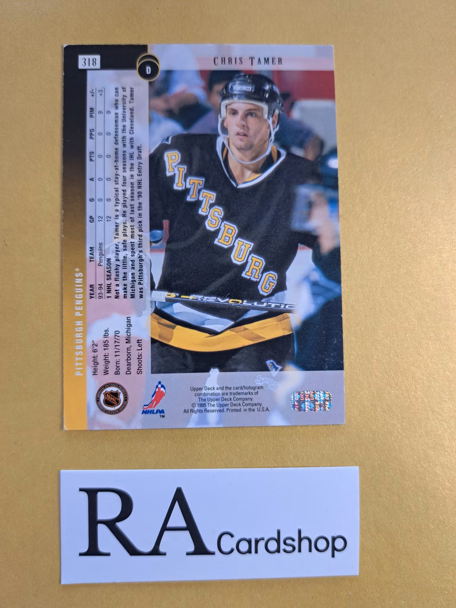 Chris Tamer 94-95 Upper Deck #318 NHL Hockey