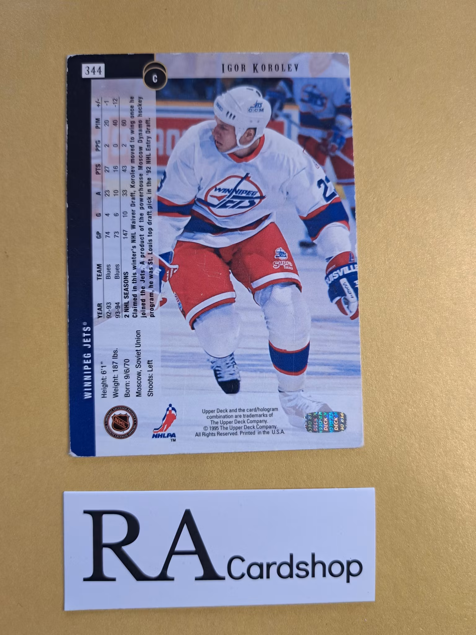 Igor Korolev 94-95 Upper Deck #344 NHL Hockey
