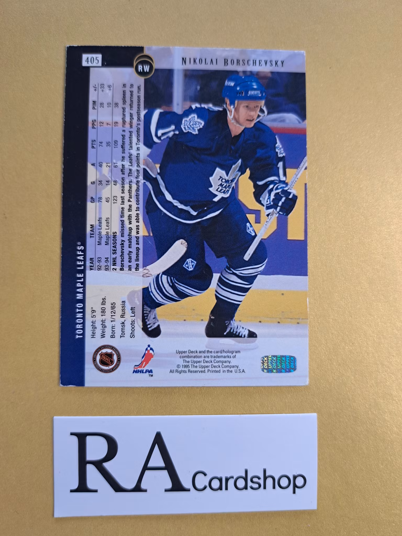 Nikolai Borschevsky 94-95 Upper Deck #405 NHL Hockey