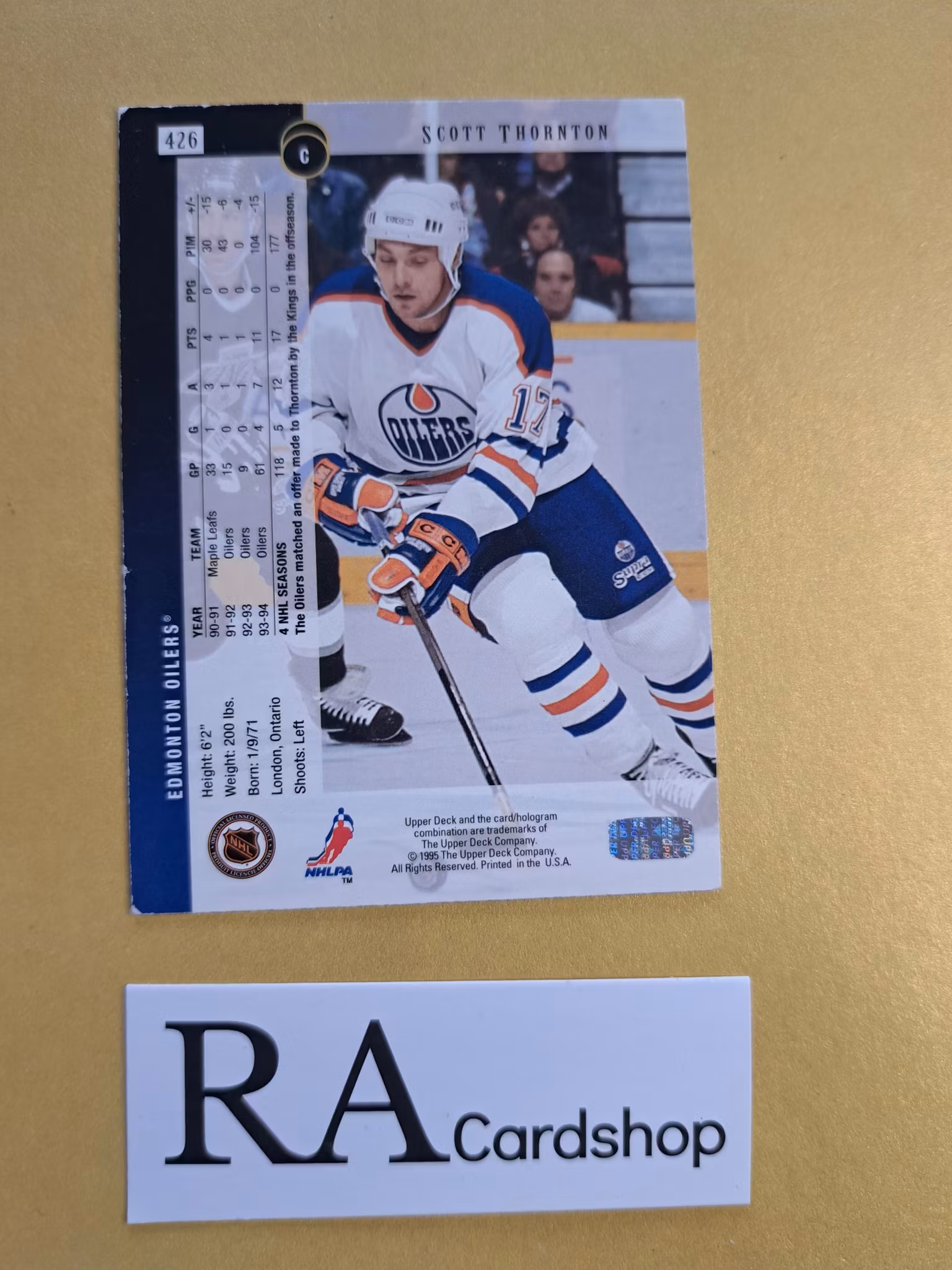 Scott Thornton 94-95 Upper Deck #426 NHL Hockey